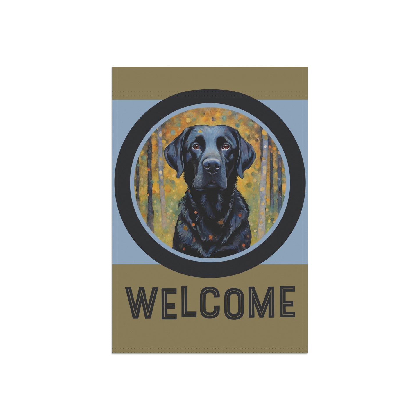 Black Labrador Welcome 2-Sided Garden & House Flag/Banner