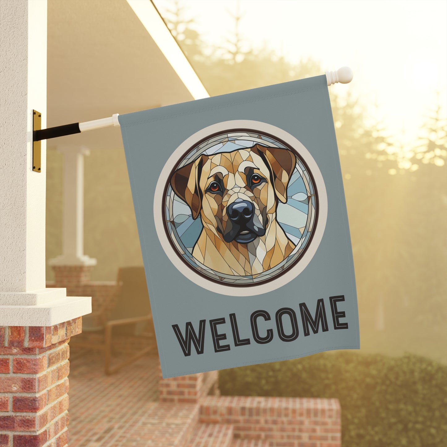 Anatolian Shepherd Welcome 2-Sided Garden & House Flag/Banner