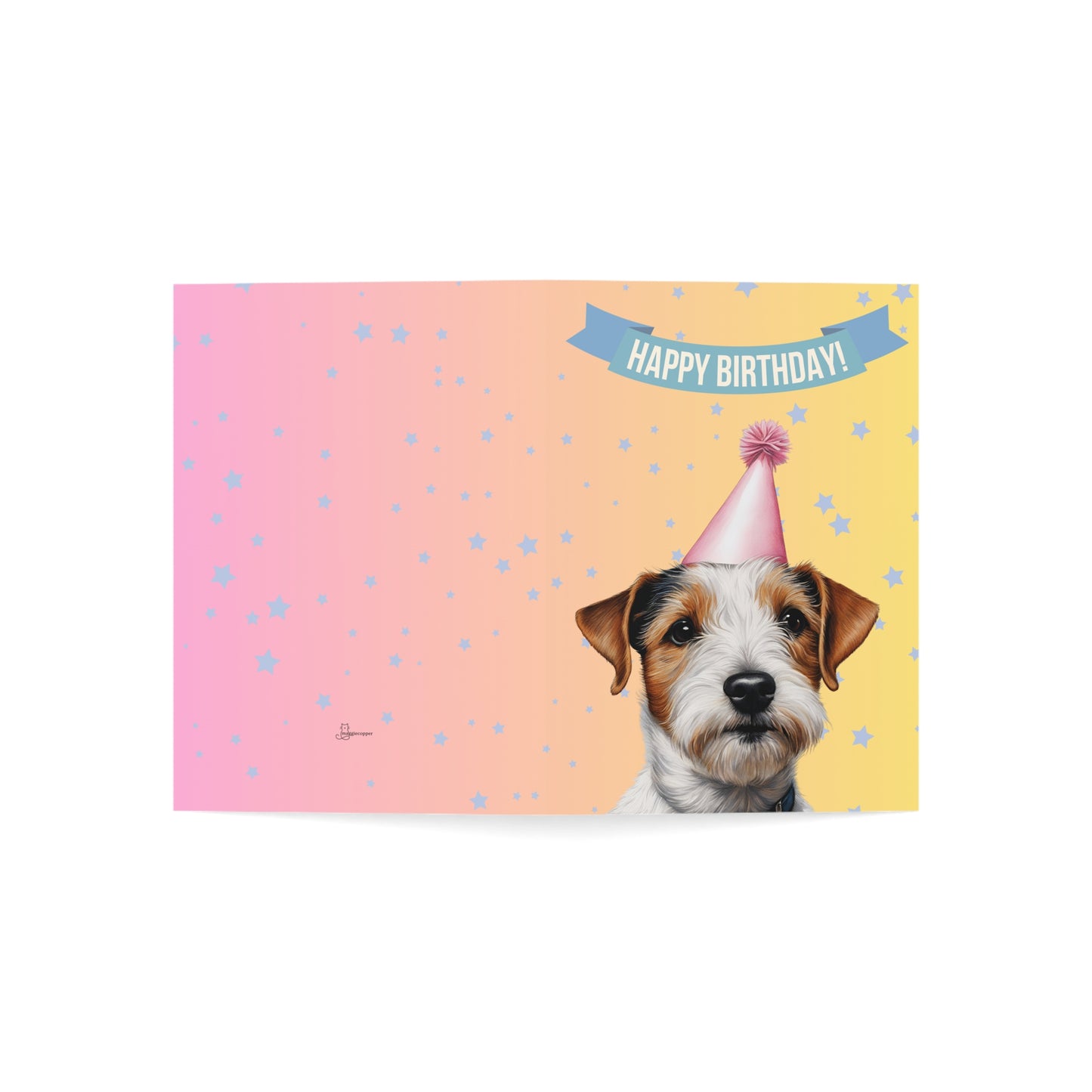 Russell Terrier Happy Birthday 5 x 7 Greeting Cards (10 Pack)