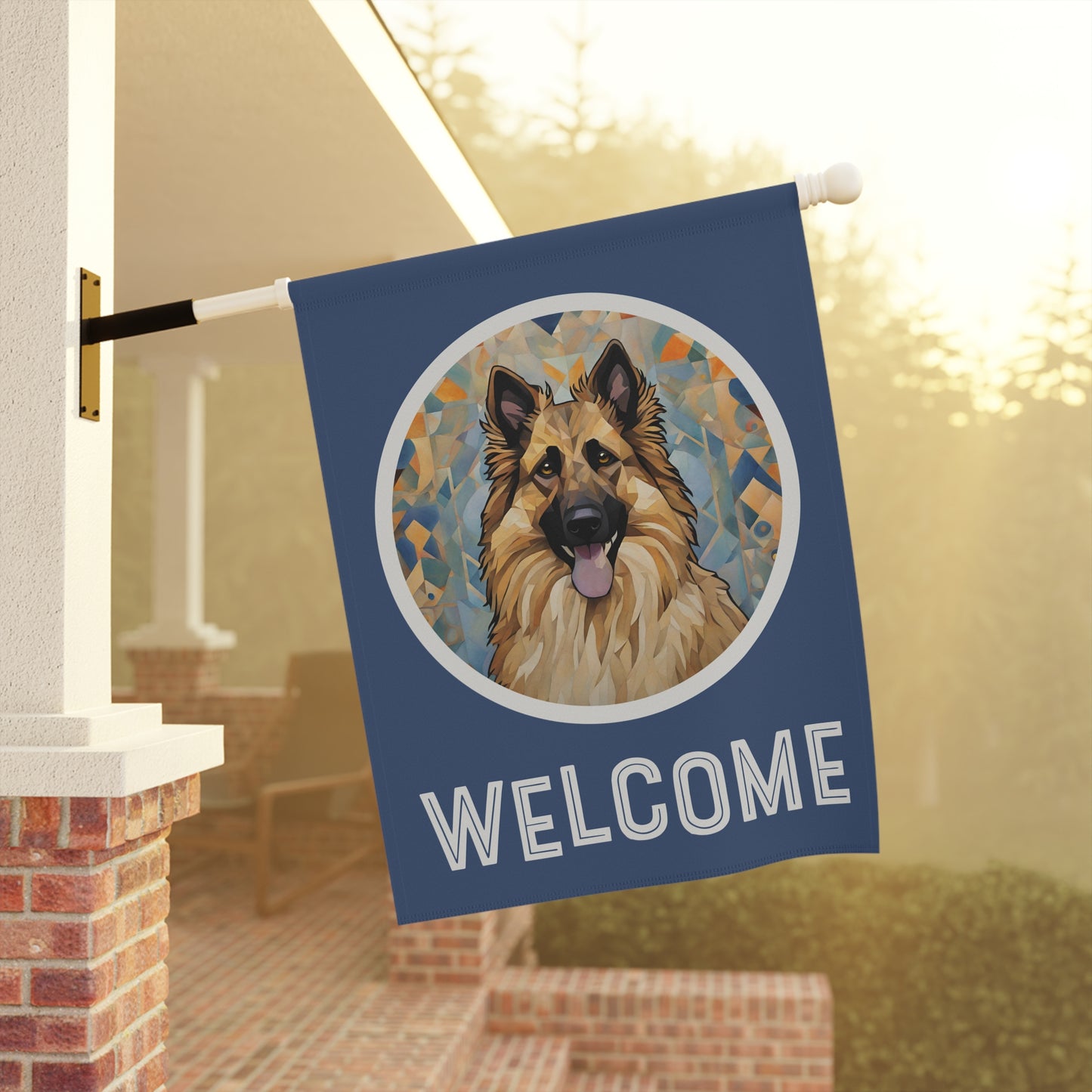 Belgian Tervuren Welcome 2-Sided Garden & House Flag/Banner