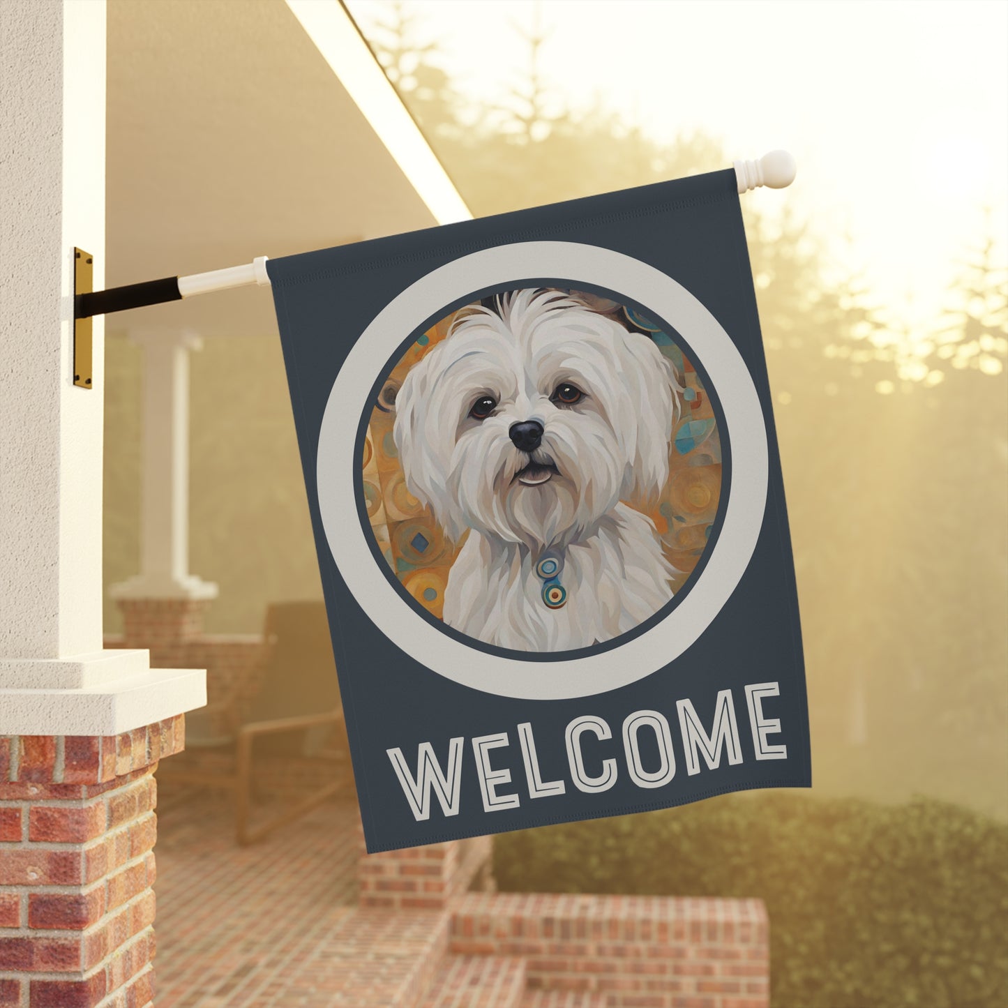 Maltese Welcome 2-Sided Garden & House Flag/Banner