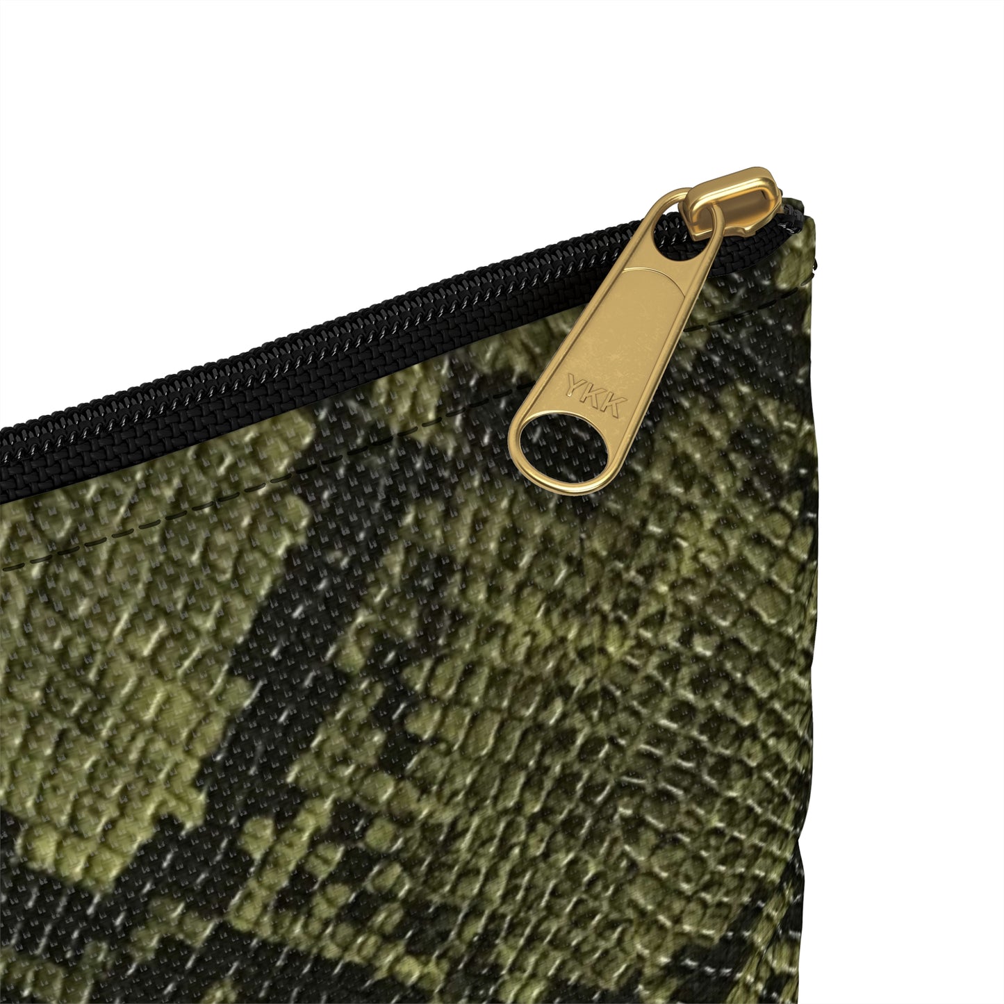 Faux Python in Green Accessory Pouch