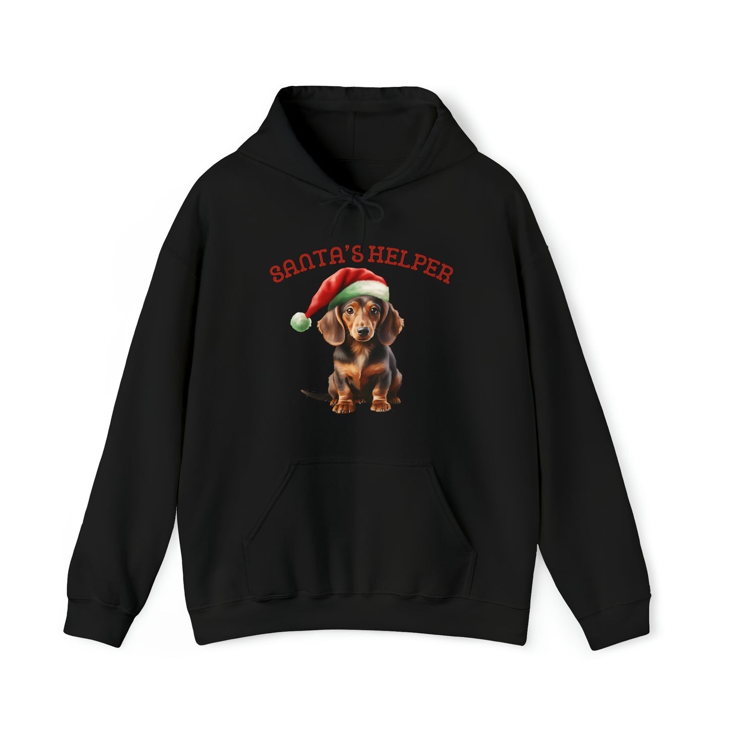 Dachshund Santa's Helper Unisex Heavy Blend™ Hooded Sweatshirt