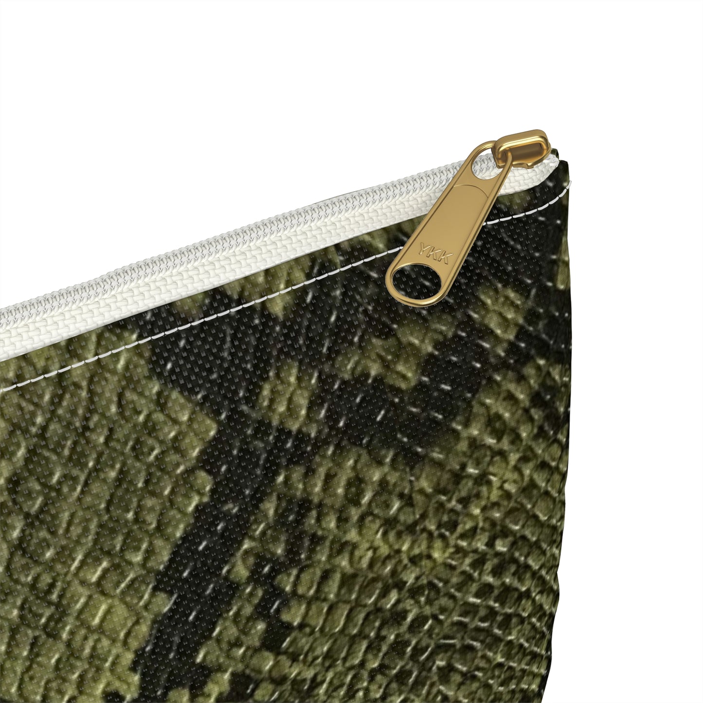 Faux Python in Green Accessory Pouch