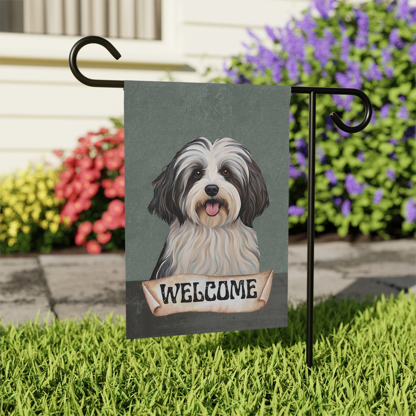 Havanese Welcome 2-Sided Garden & House Flag/Banner