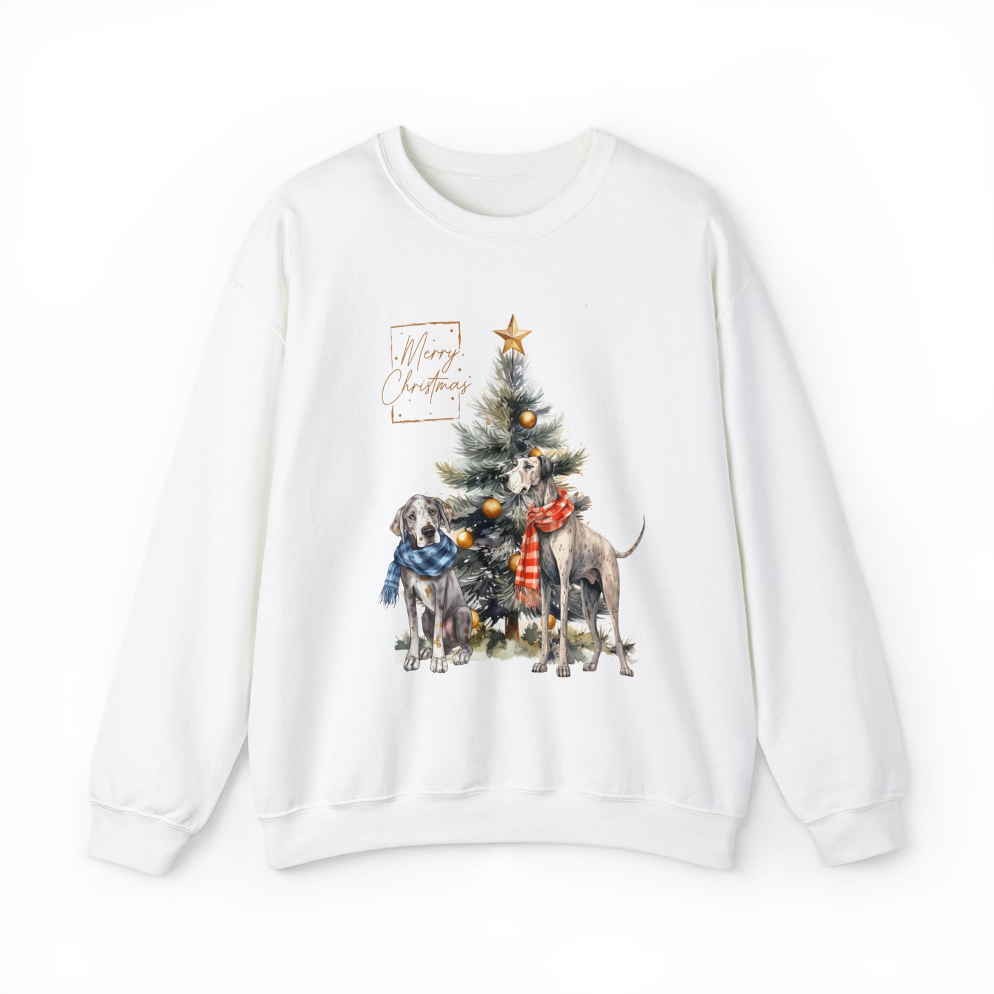 Merry Christmas Great Danes Unisex Heavy Blend™ Crewneck Sweatshirt