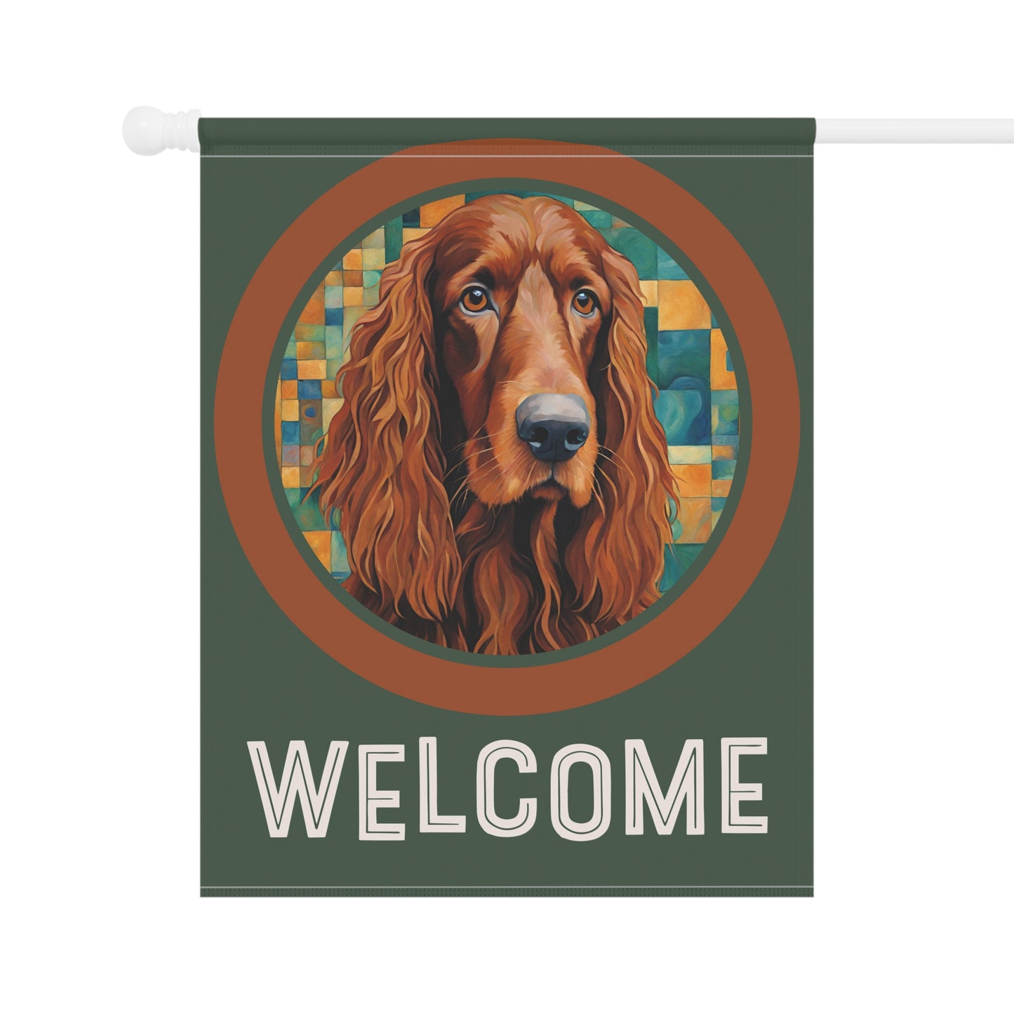 Irish Setter Welcome 2-Sided Garden & House Flag/Banner