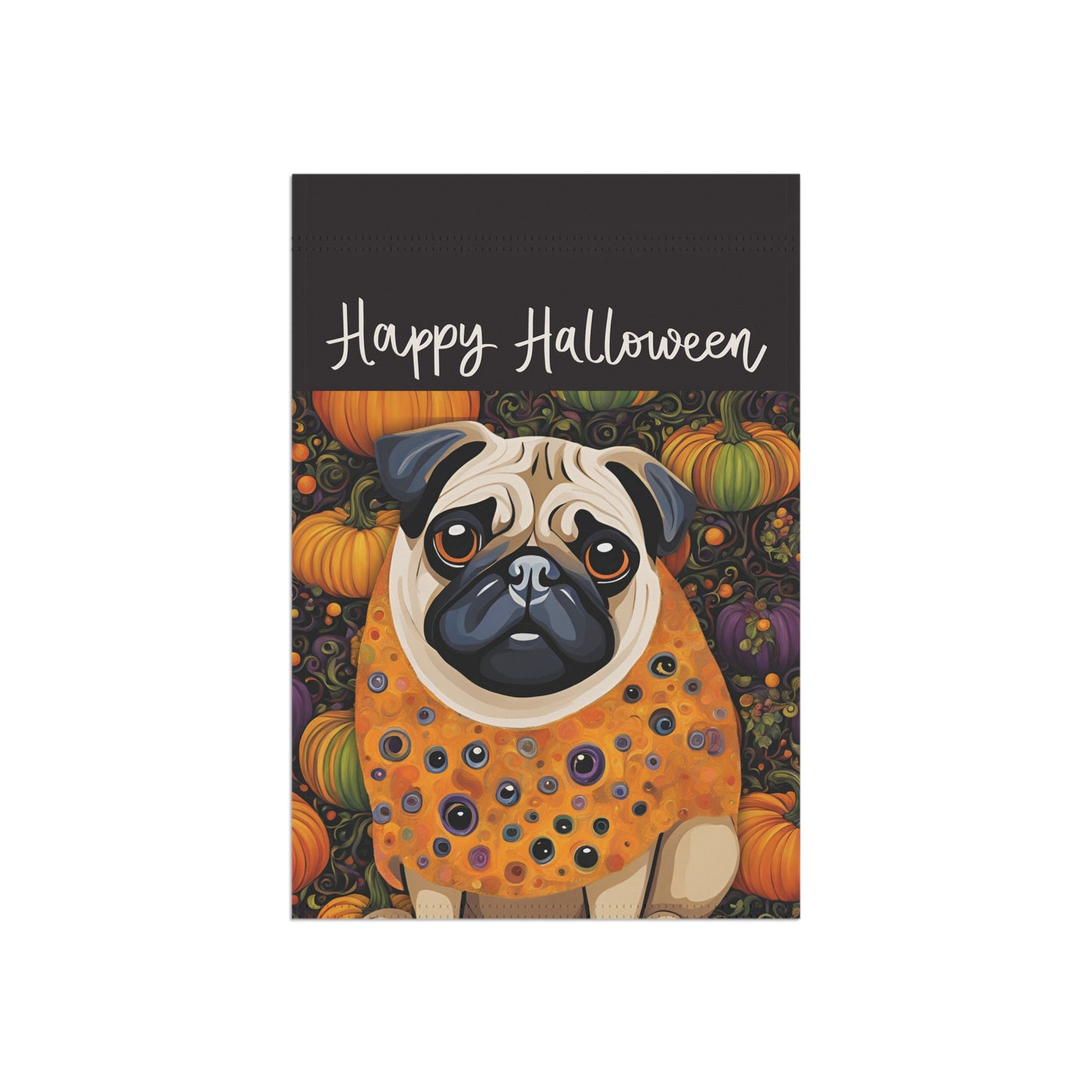 Pug Happy Halloween 2-Sided Garden & House Flag/Banner