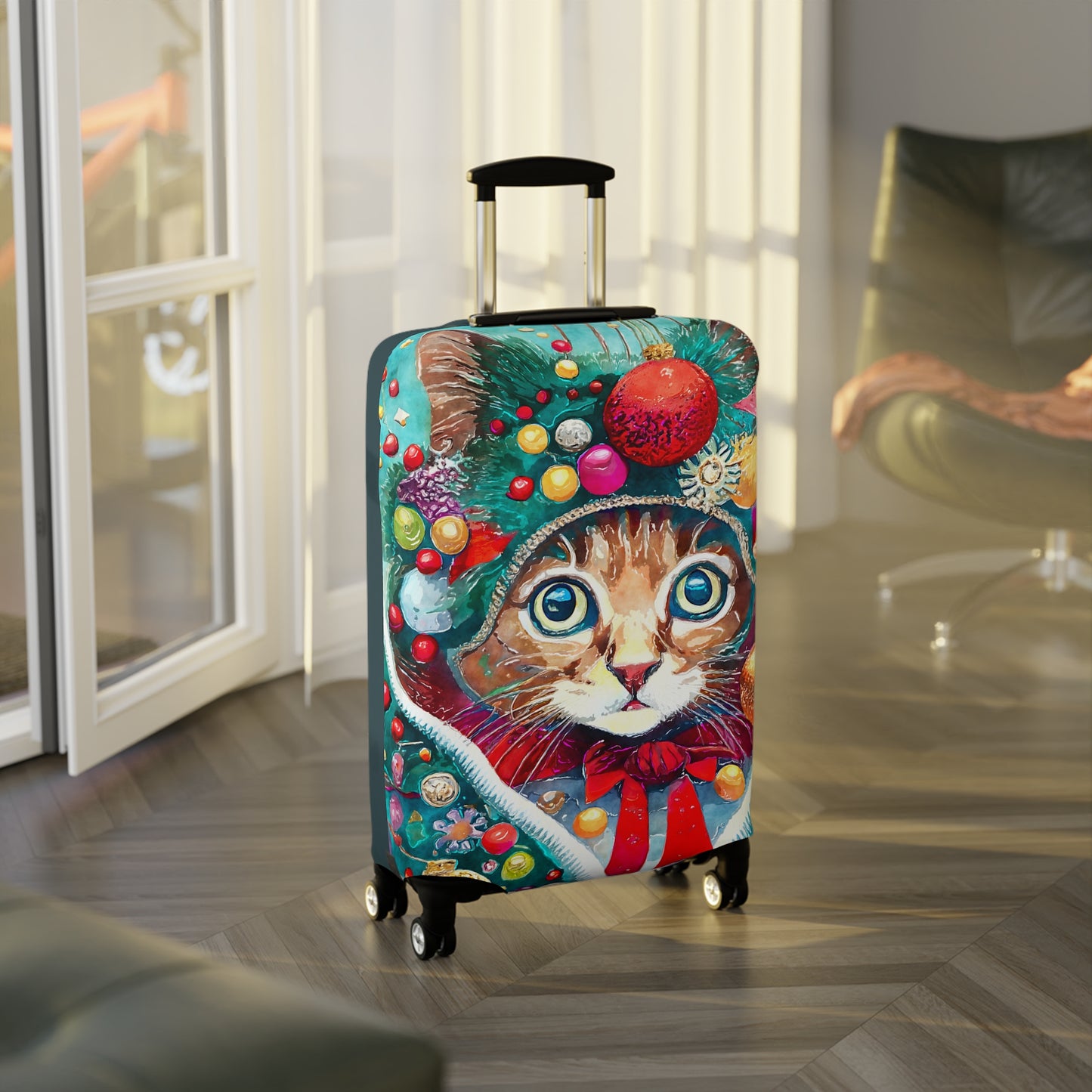 Ornament Cat Christmas Art Luggage Cover