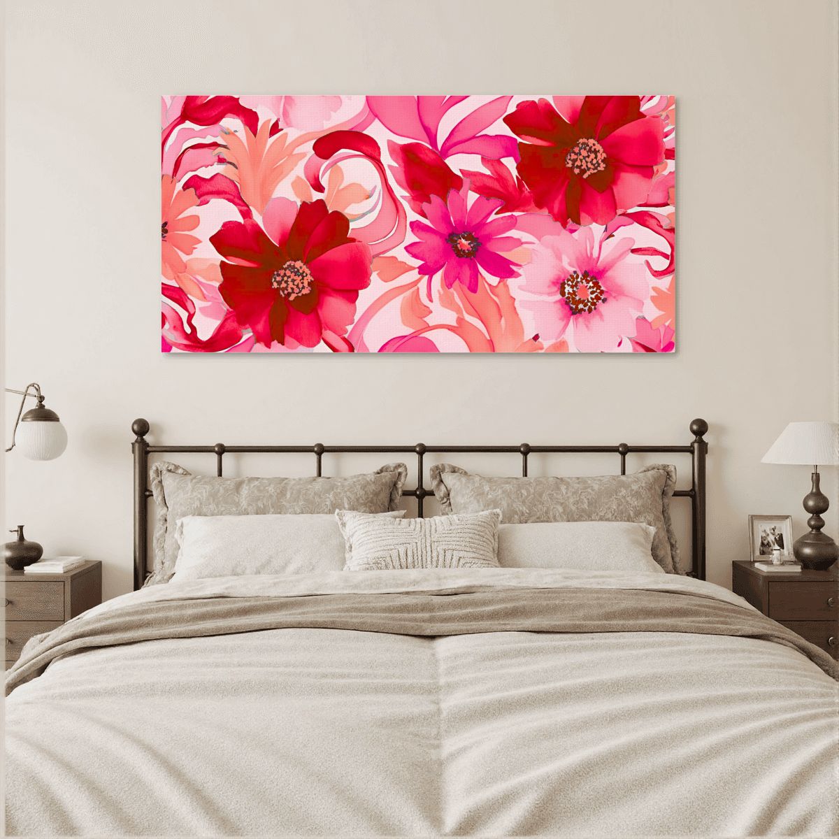 60" x 30" Printed Canvas Fabric Wall Art - No Frame (Made in USA)