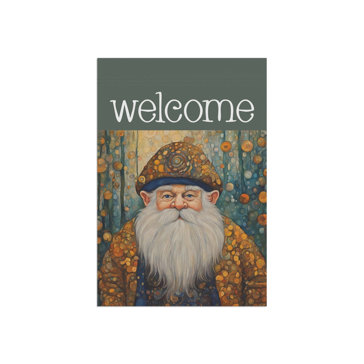 Gnome Welcome 2-Sided Garden & House Flag/Banner