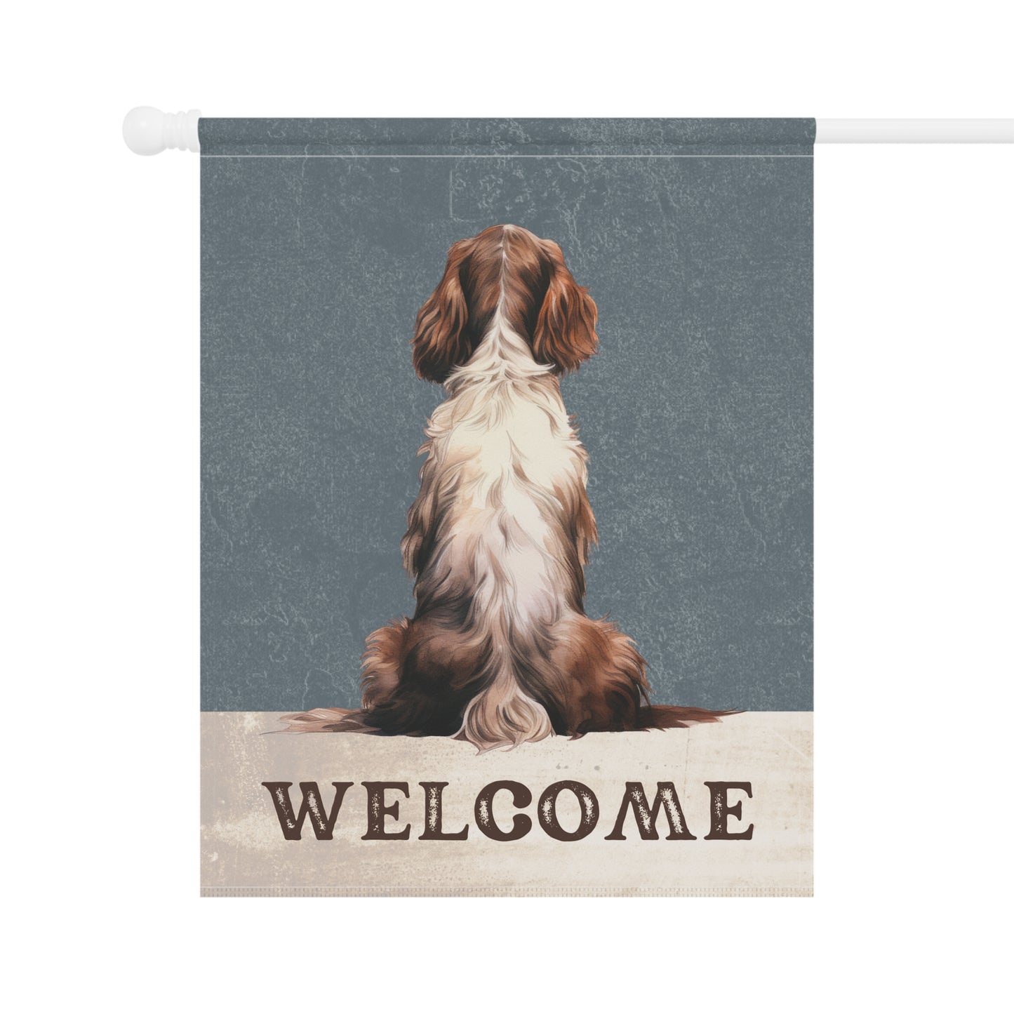 English Springer Spaniel Welcome 2-Sided Garden & House Flag/Banner