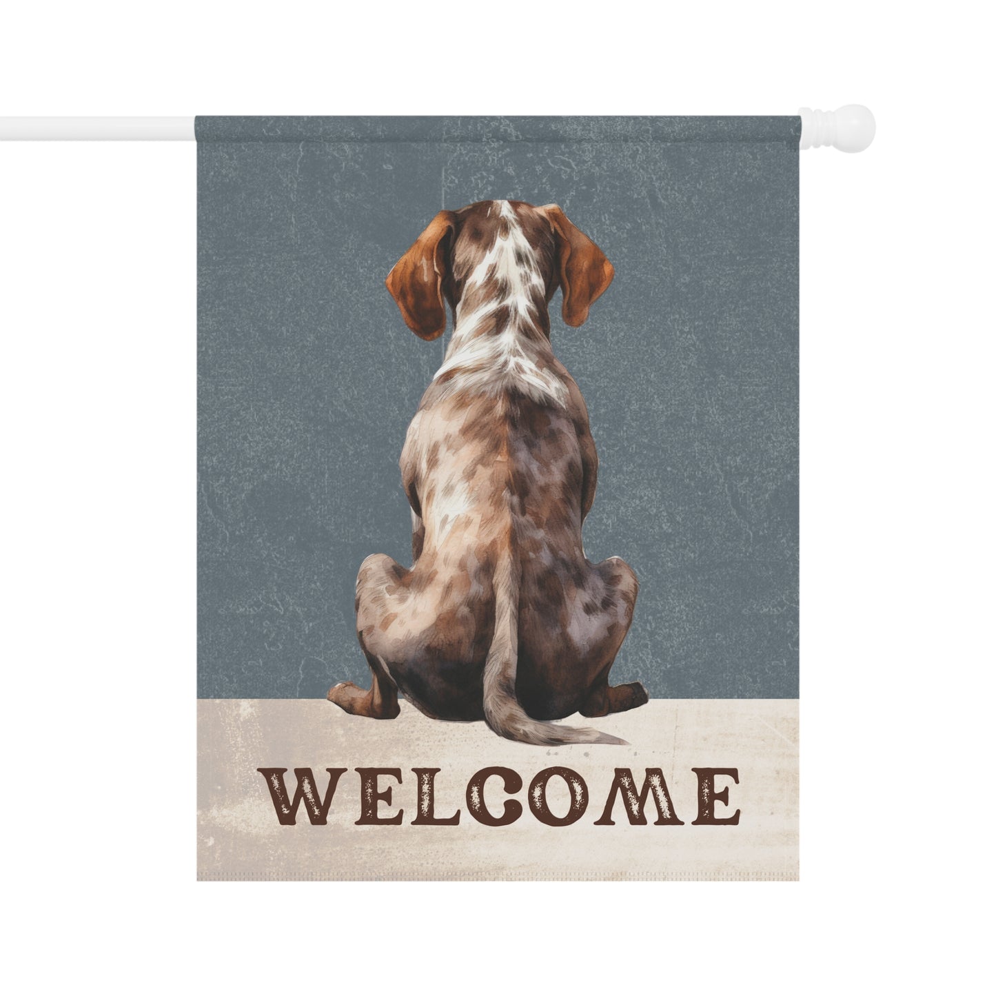 German Shorthaired Pointer Welcome 2-Sided Garden & House Flag/Banner