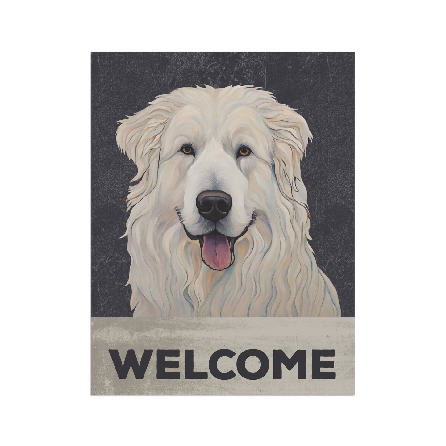 Great Pyrenees Welcome 2-Sided Garden & House Flag/Banner