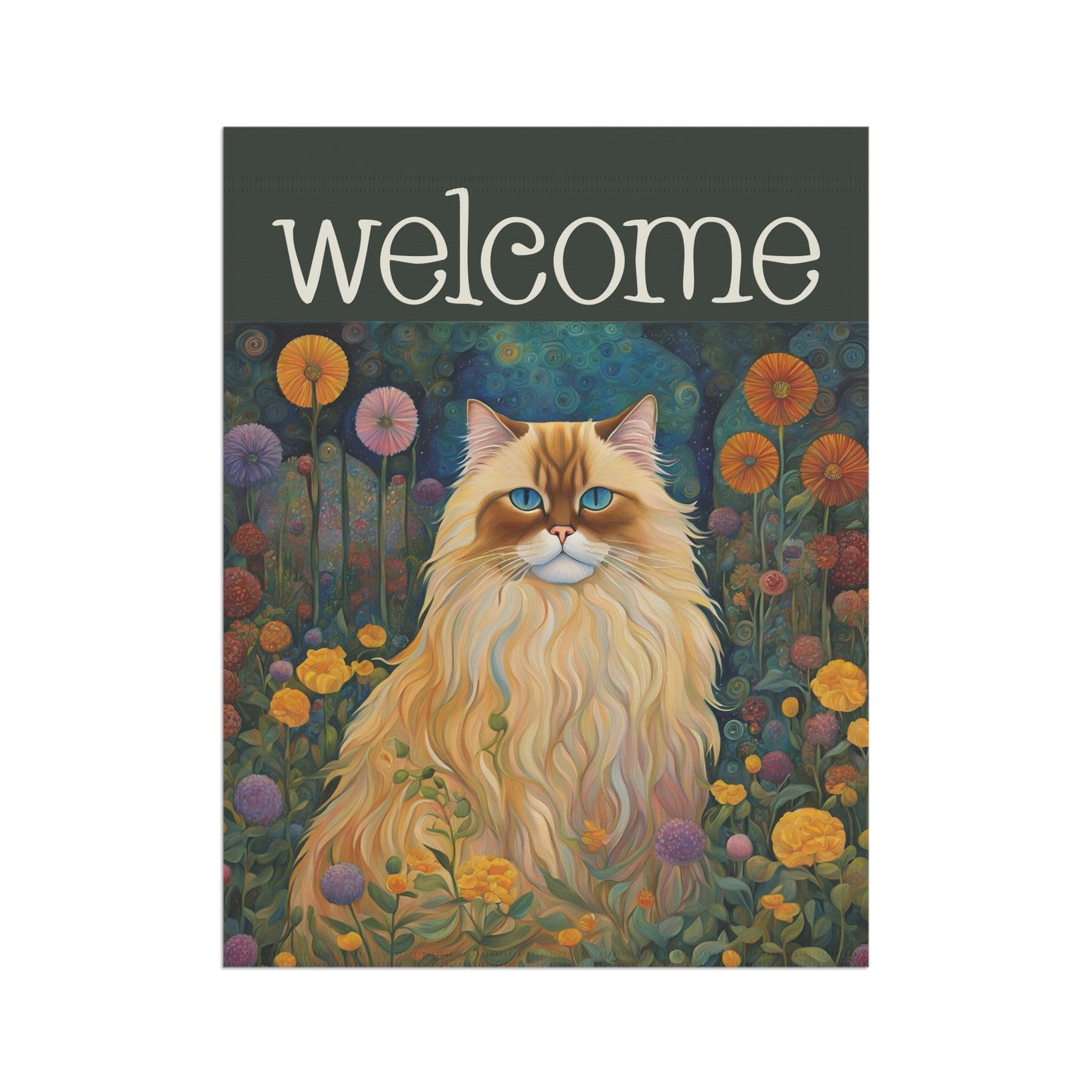 Himalayan Cat Welcome 2-Sided Garden & House Flag/Banner