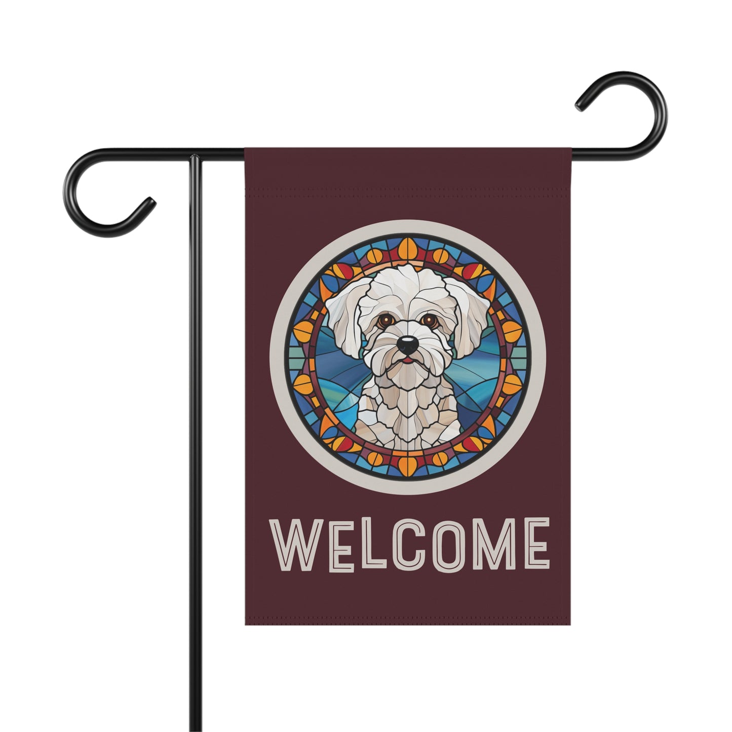 Bichon Frise Welcome 2-Sided Garden & House Flag/Banner