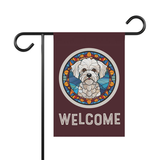 Bichon Frise Welcome 2-Sided Garden & House Flag/Banner