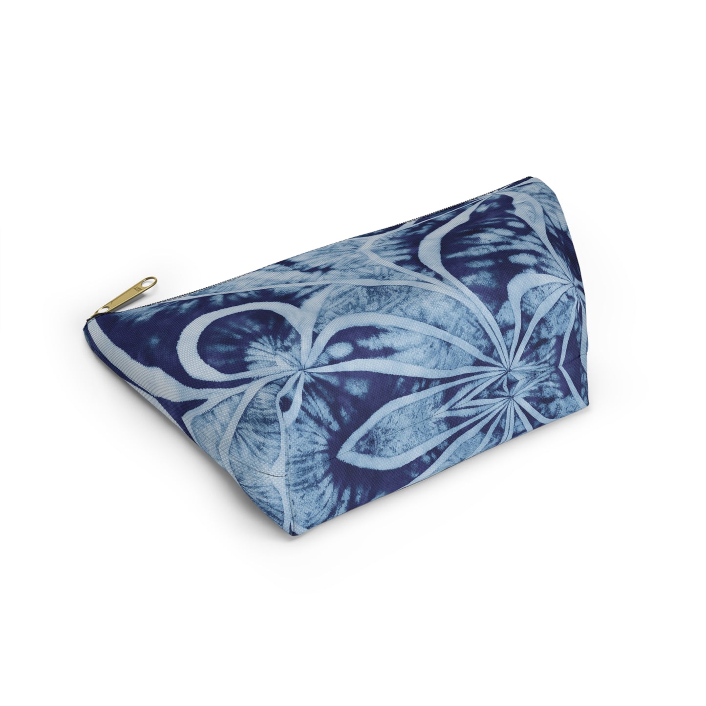 Shibori Indigo Accessory Pouch w T-bottom