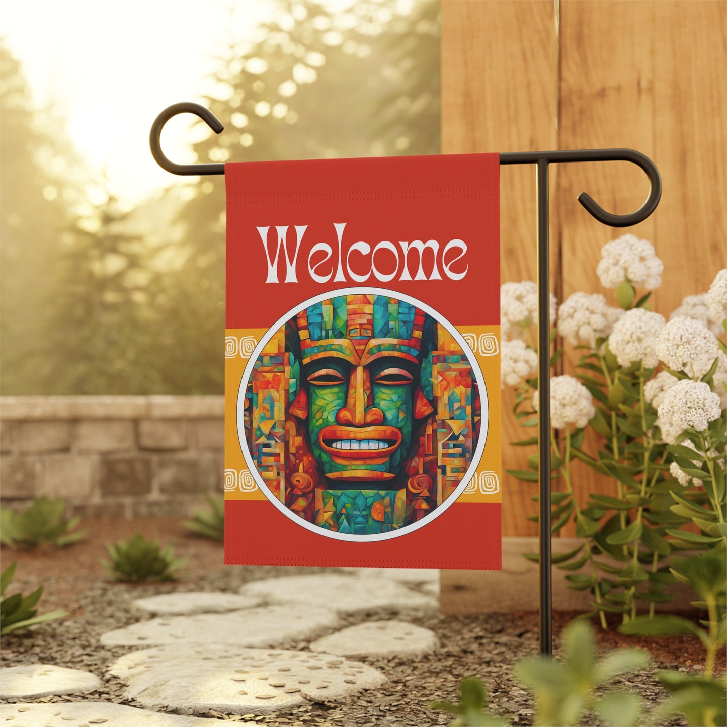 Tiki Chill Welcome 2-Sided Garden & House Flag/Banner