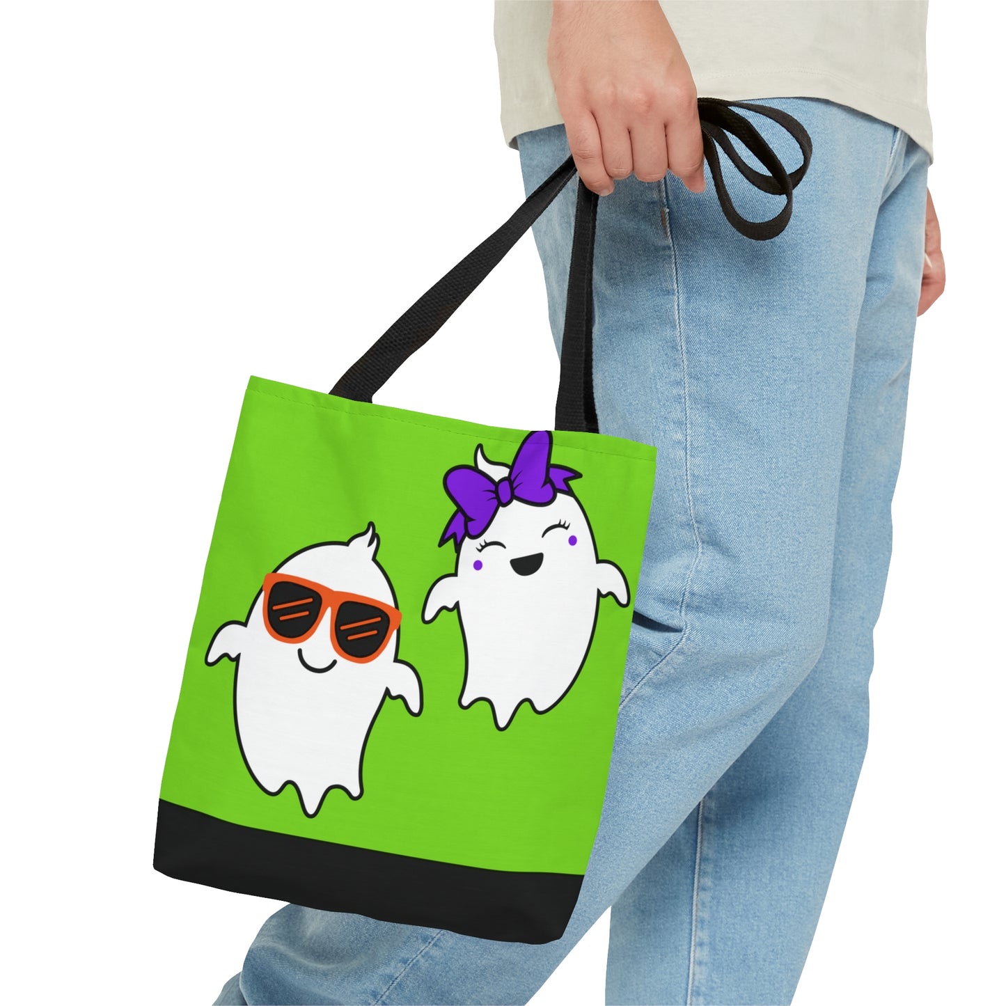 Two Ghosts Halloween Tote Bag