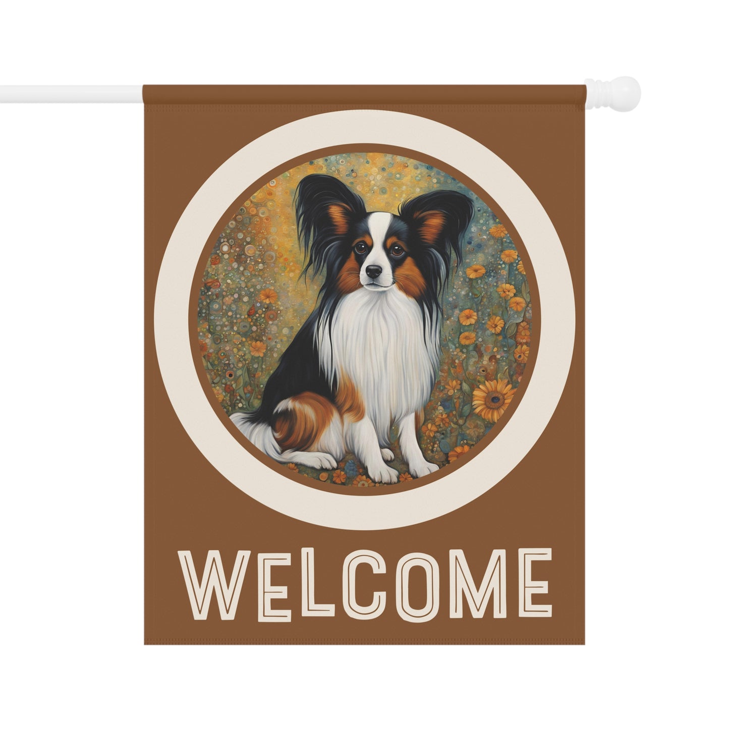 Papillon Welcome 2-Sided Garden & House Flag/Banner