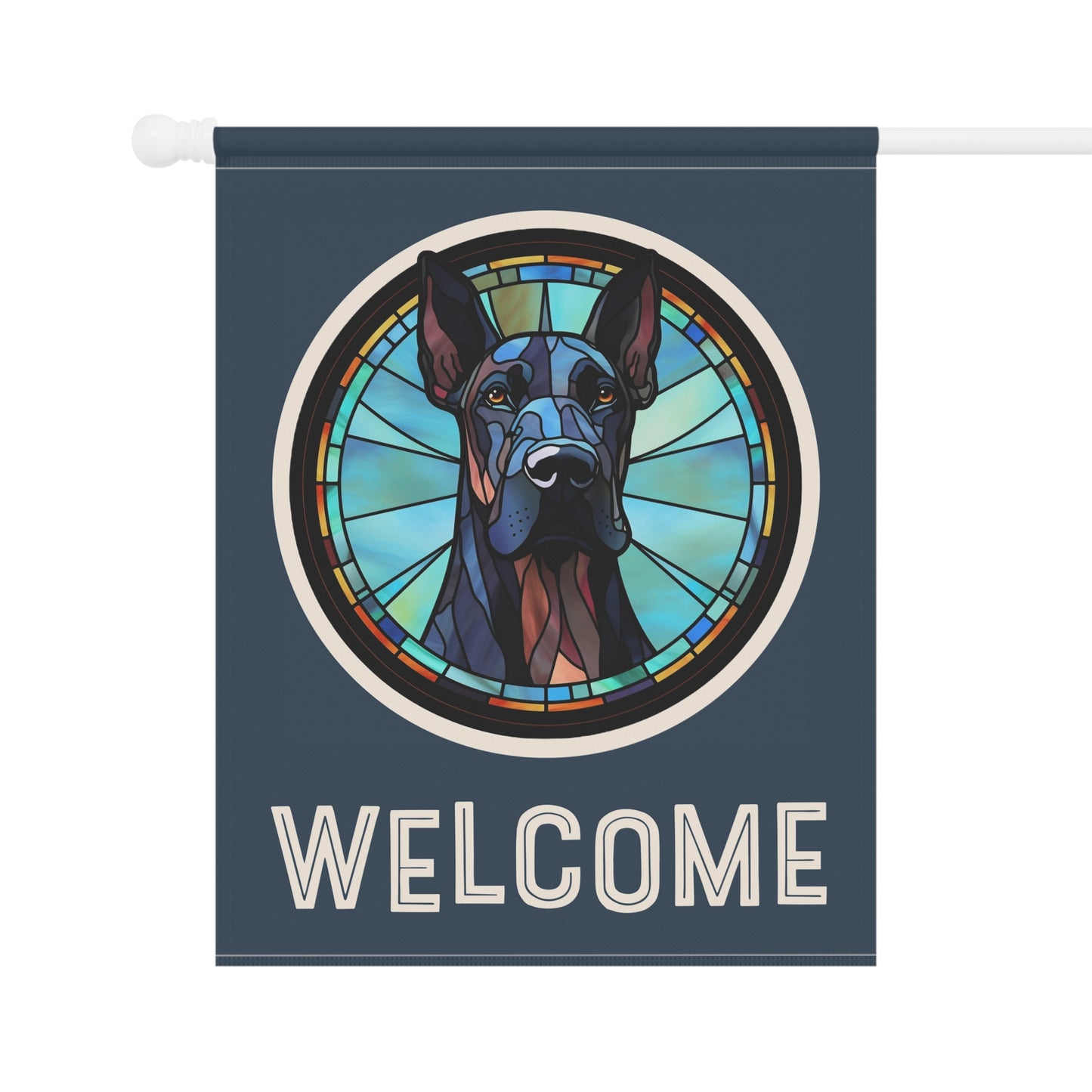 Great Dane Welcome 2-Sided Garden & House Flag/Banner