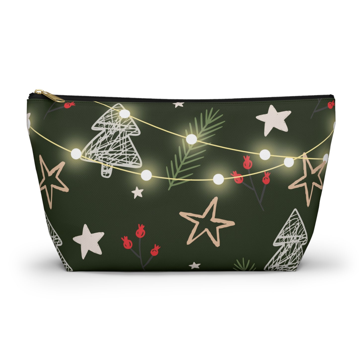 Rustic Christmas Accessory Pouch w T-bottom