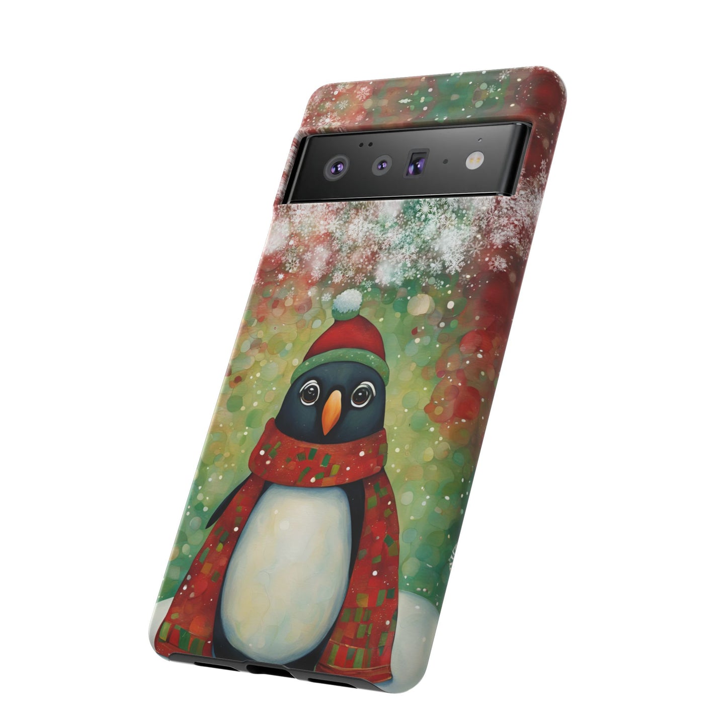 Christmas Penguin iPhone Samsung Galaxy Google Pixel Tough Cases