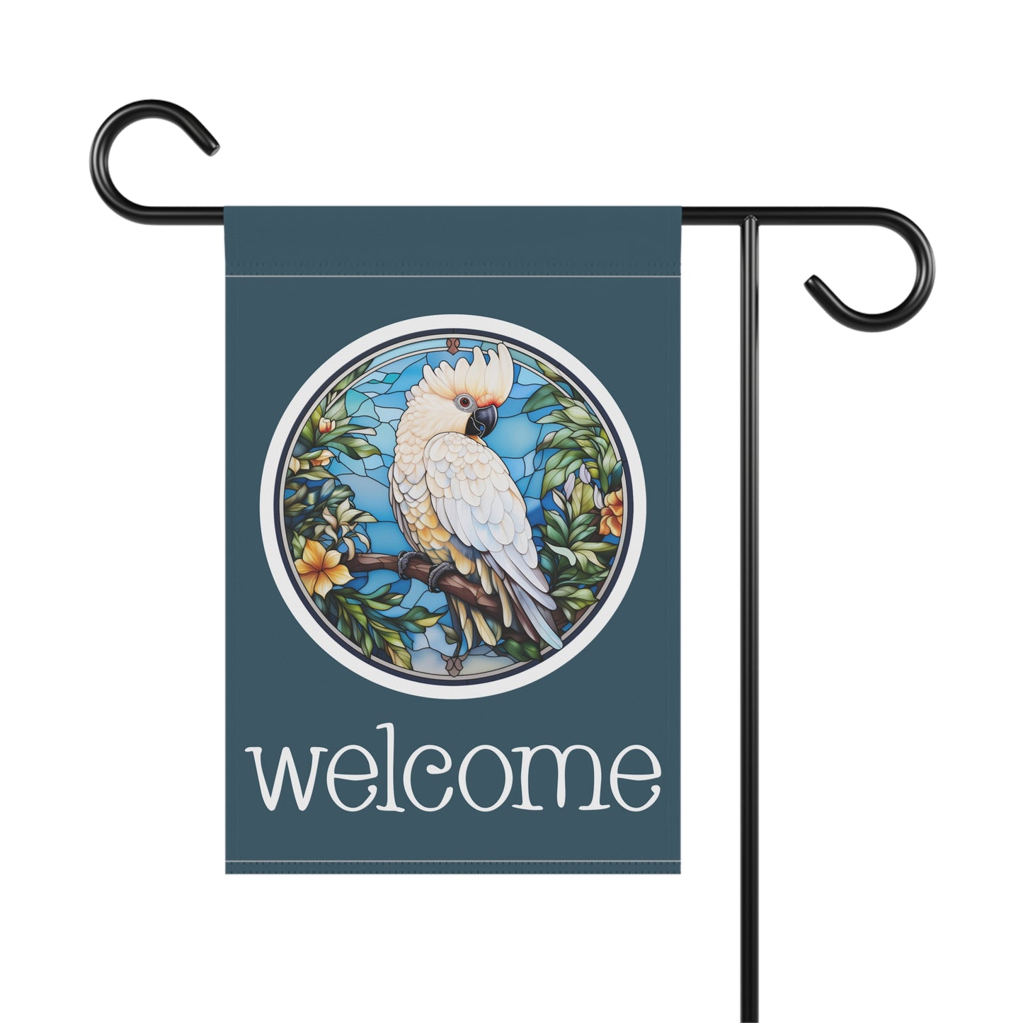 Cockatoo Welcome 2-Sided Garden & House Flag/Banner