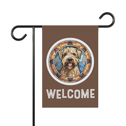 Wheaton Terrier Welcome 2-Sided Garden & House Flag/Banner