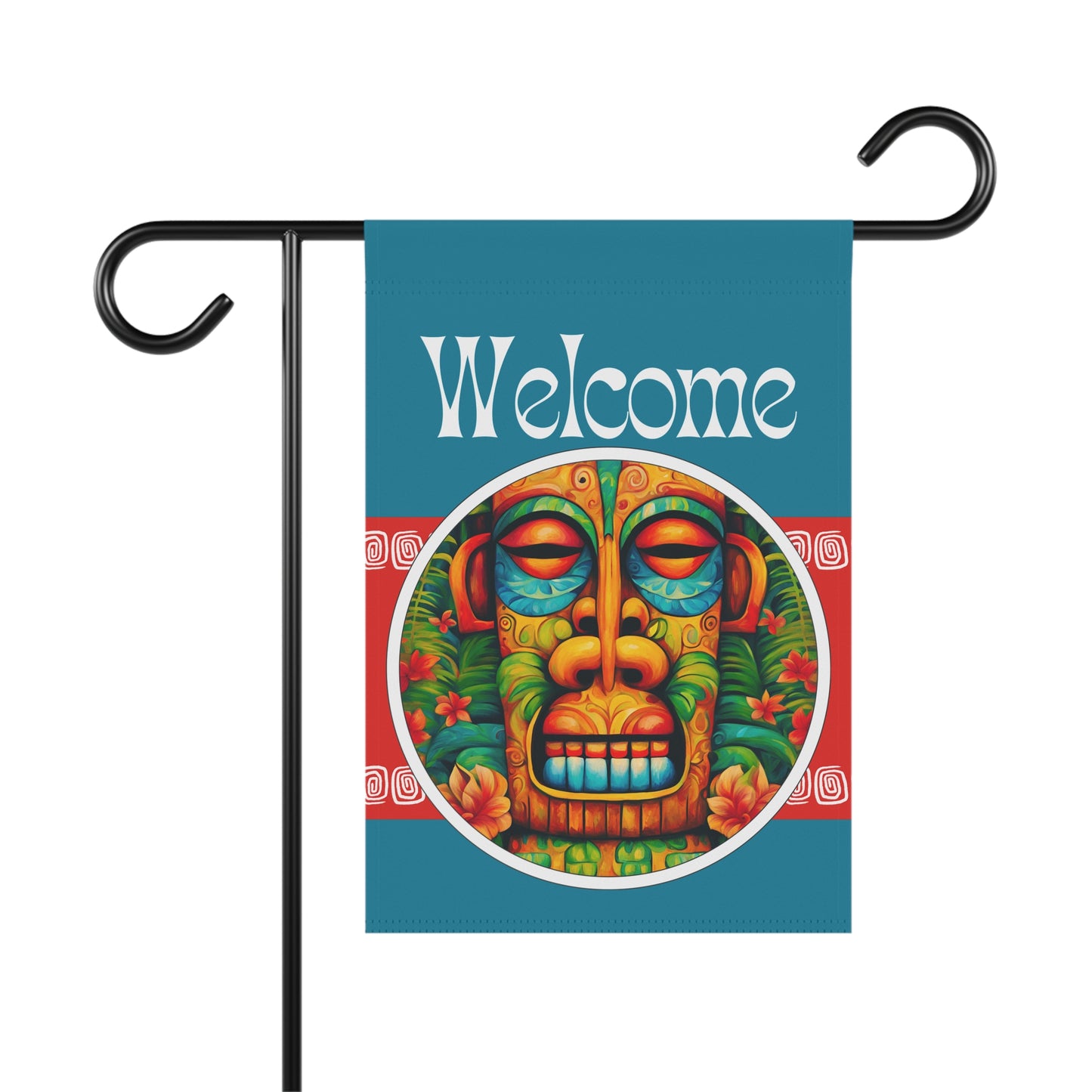 Sleepy Tiki Welcome 2-Sided Garden & House Flag/Banner