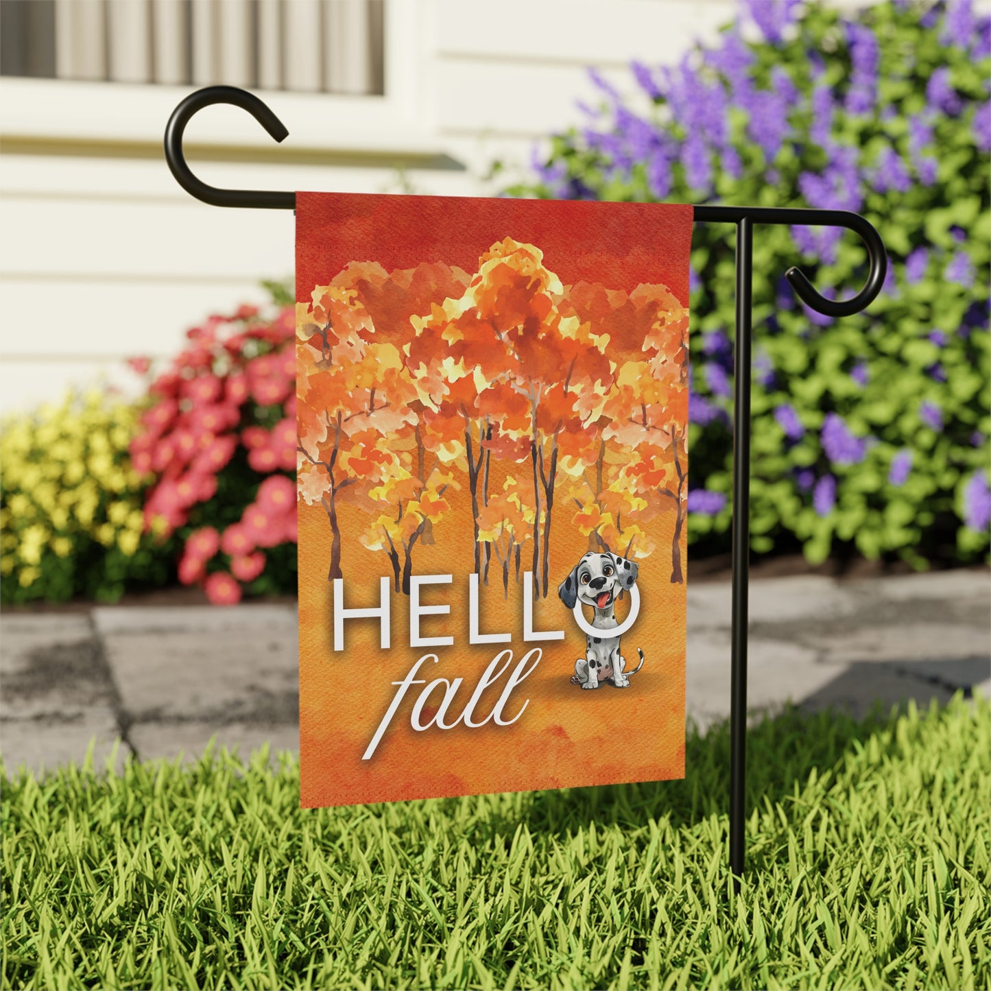 Dalmatian Welcome Fall 2-Sided Garden & House Flag/Banner