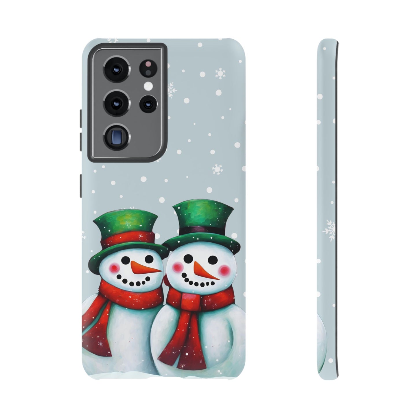 Snowman Couple iPhone Samsung Galaxy Google Pixel Tough Cases