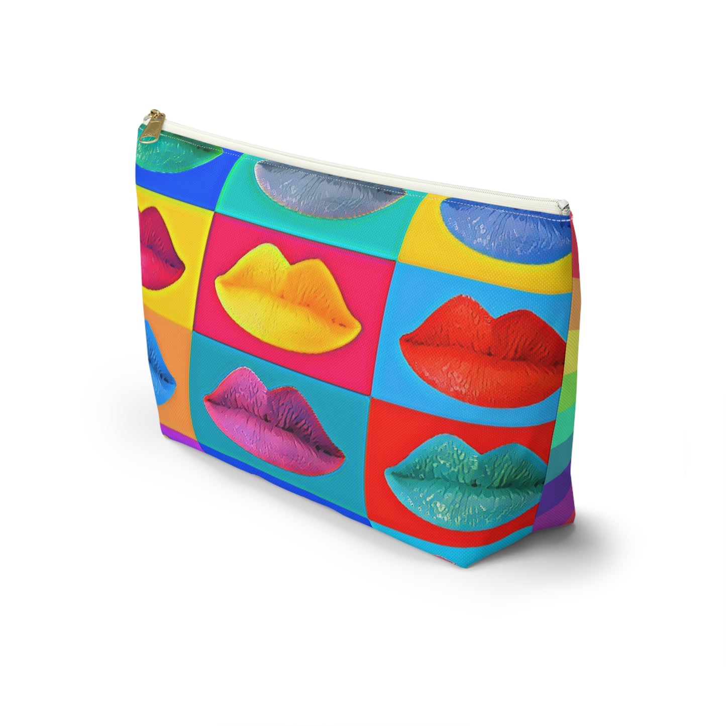 Pop Art Lips Accessory Pouch w T-bottom