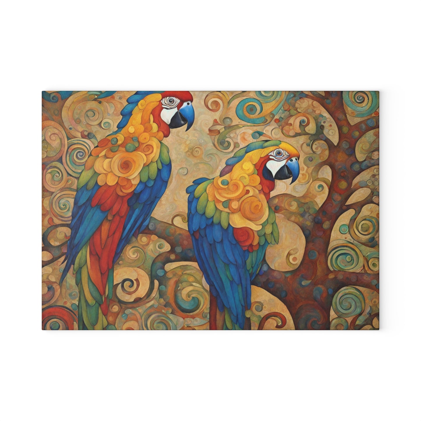 Parrot Duo Tempered Glass Cutting Board