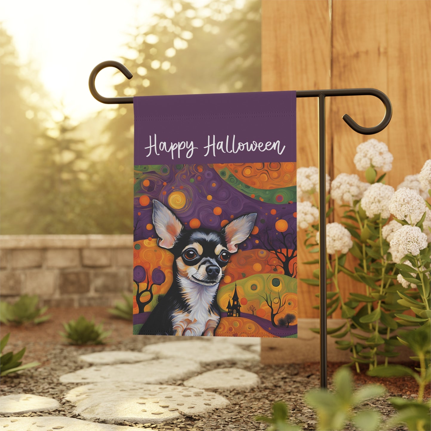 Chihuahua Happy Halloween 2-Sided Garden & House Flag/Banner