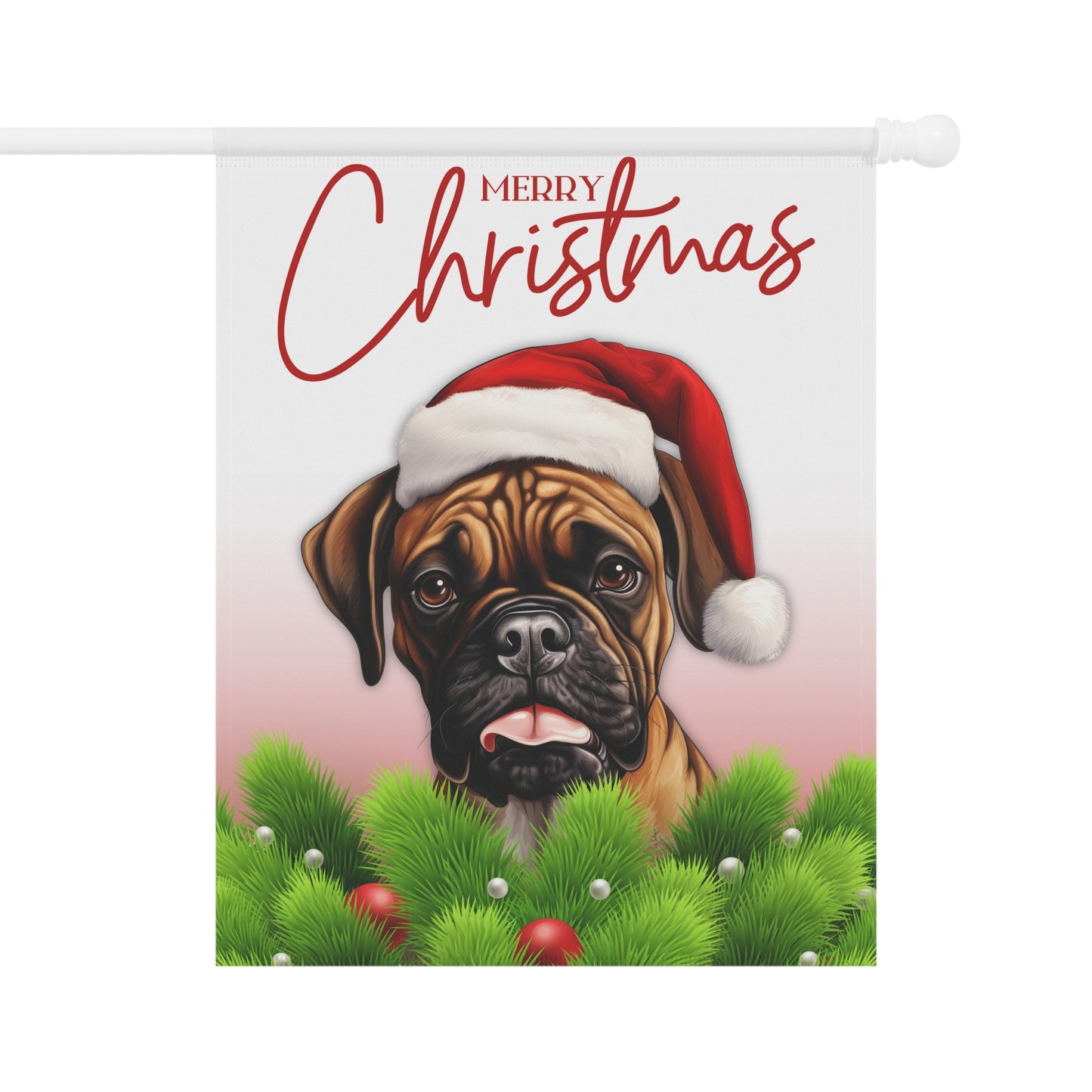 Boxer Merry Christmas Garden & House Flag/Banner