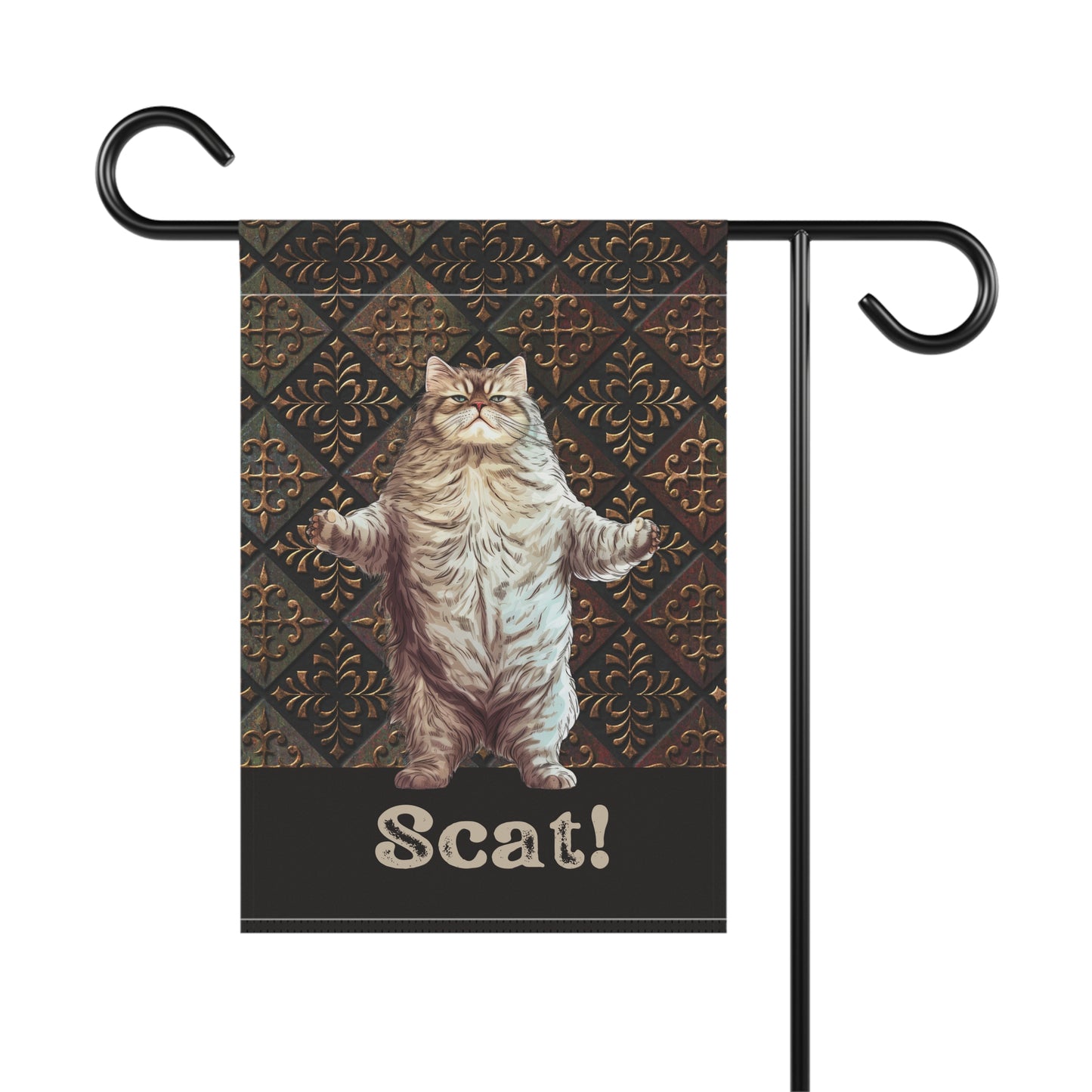 Scat Cat 2-Sided Garden & House Flag/Banner