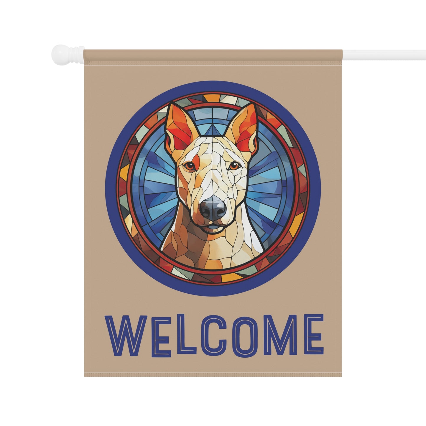 Bull Terrier Welcome 2-Sided Garden & House Flag/Banner