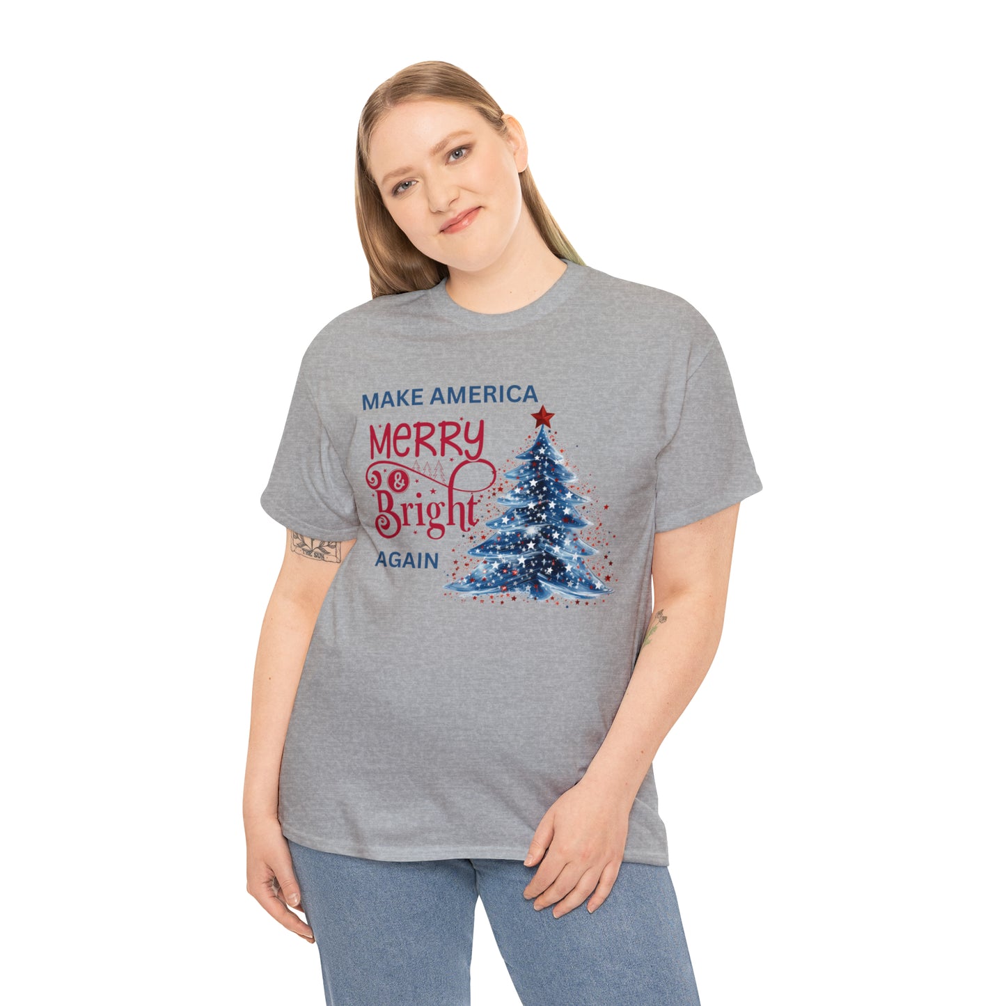 Make America Merry & Bright Again 1 Unisex Heavy Cotton Tee