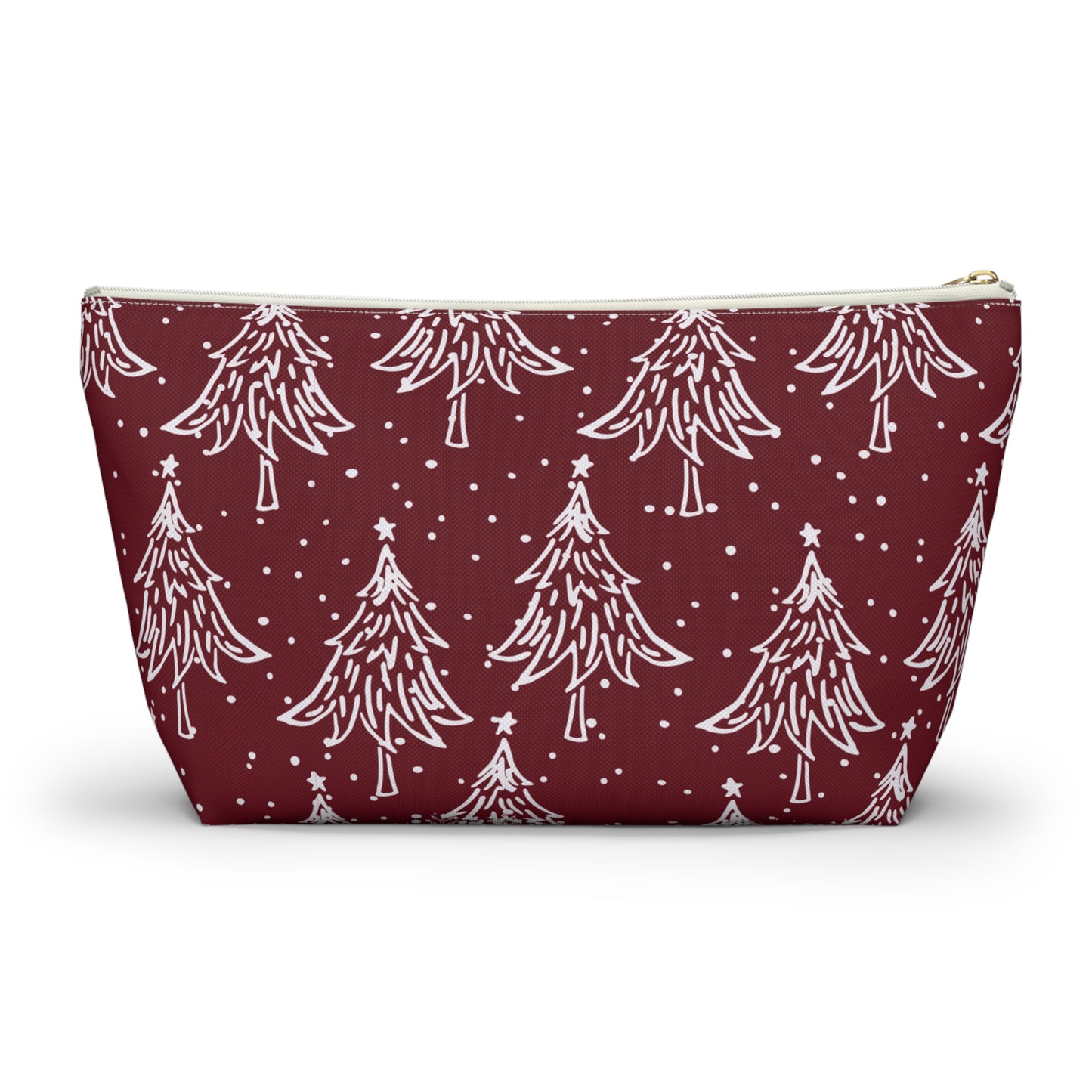 Christmas Trees for All Red Accessory Pouch w T-bottom