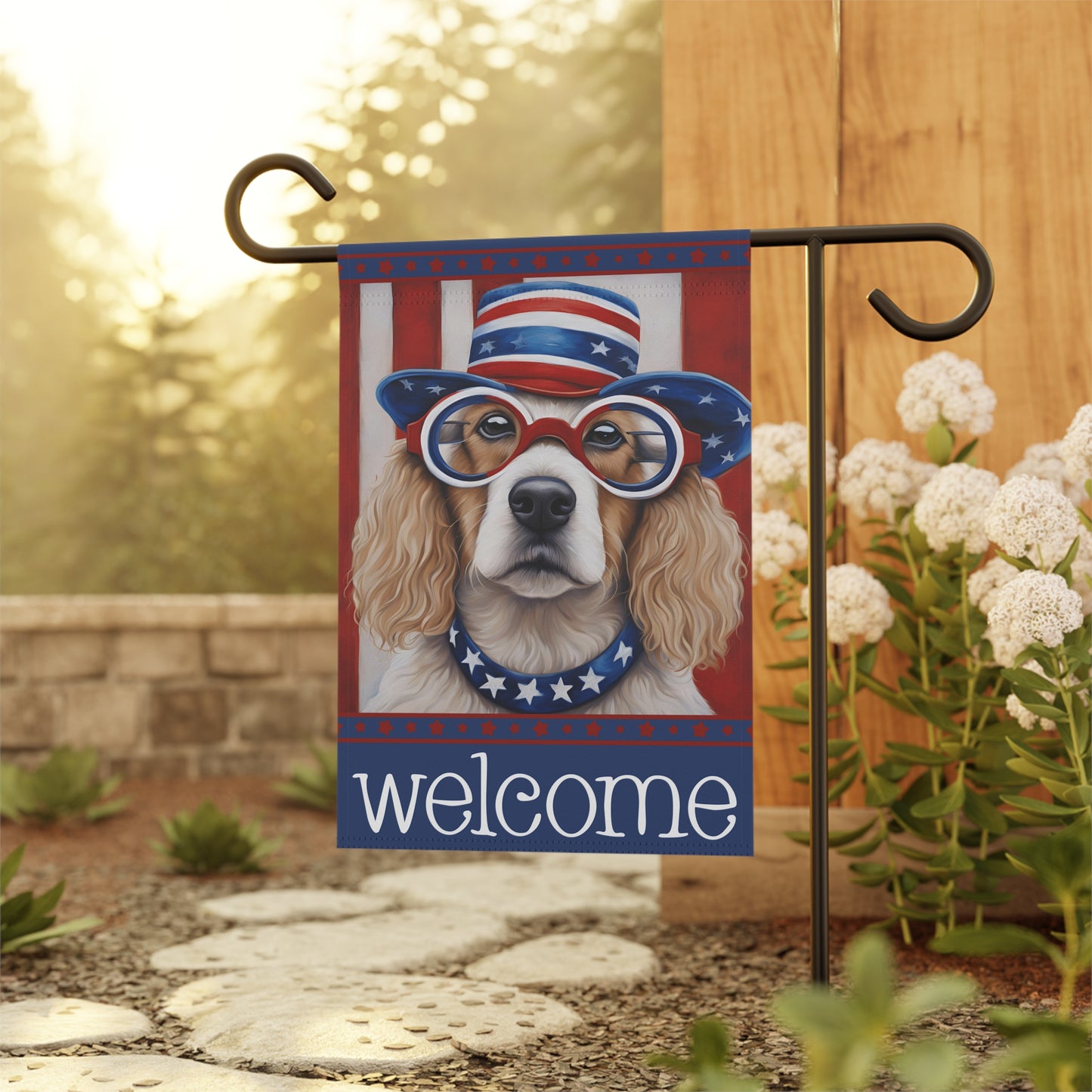 Liberty Dag Welcome 2-Sided Garden & House Flag/Banner