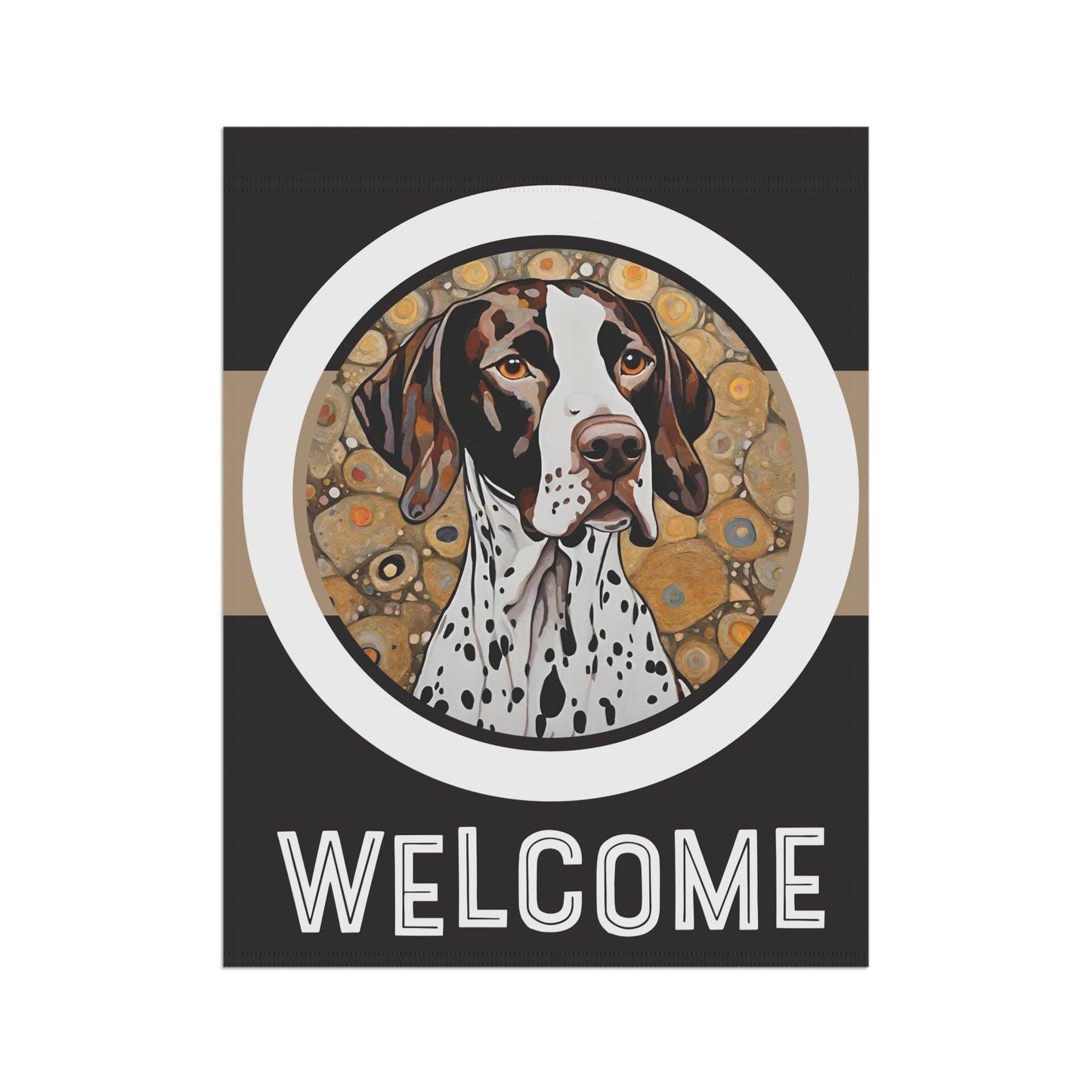 Pointer Welcome 2-Sided Garden & House Flag/Banner