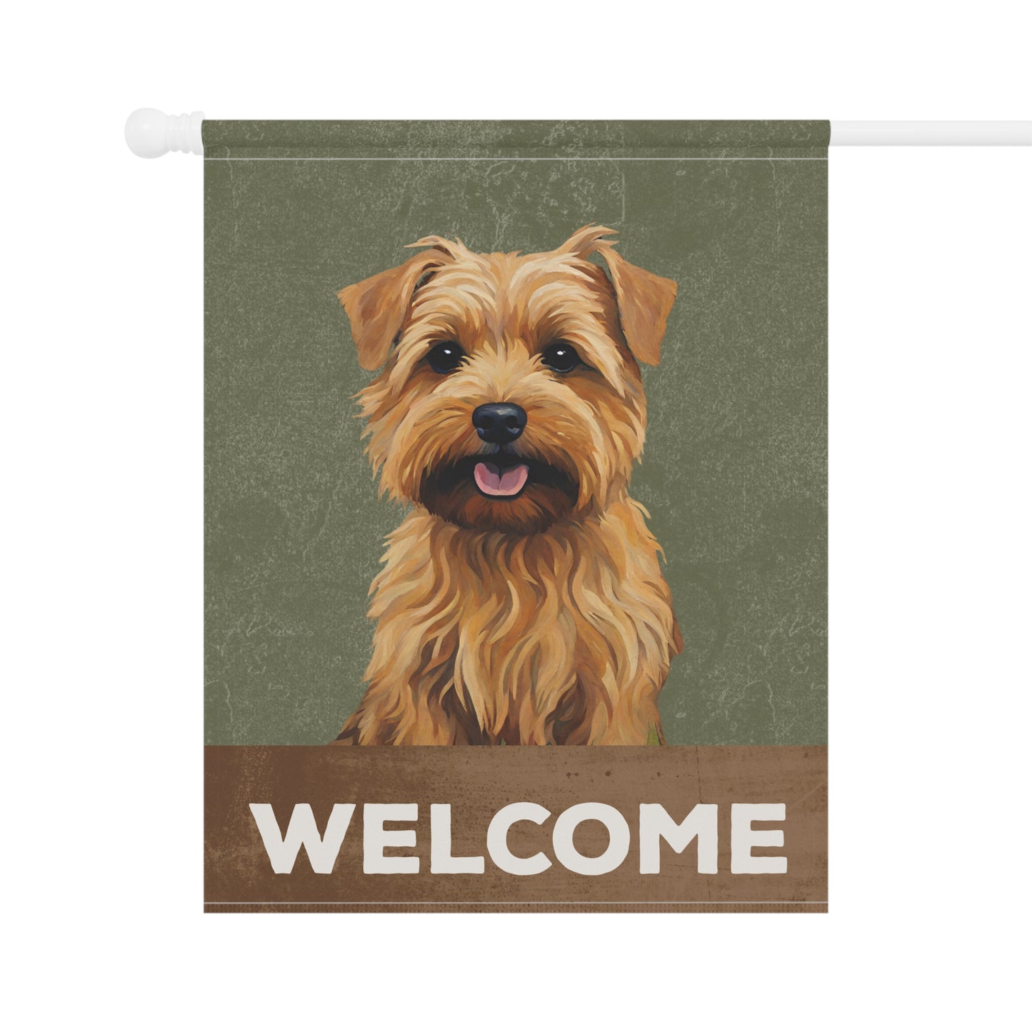 Norfolk Terrier Welcome 2-Sided Garden & House Flag/Banner