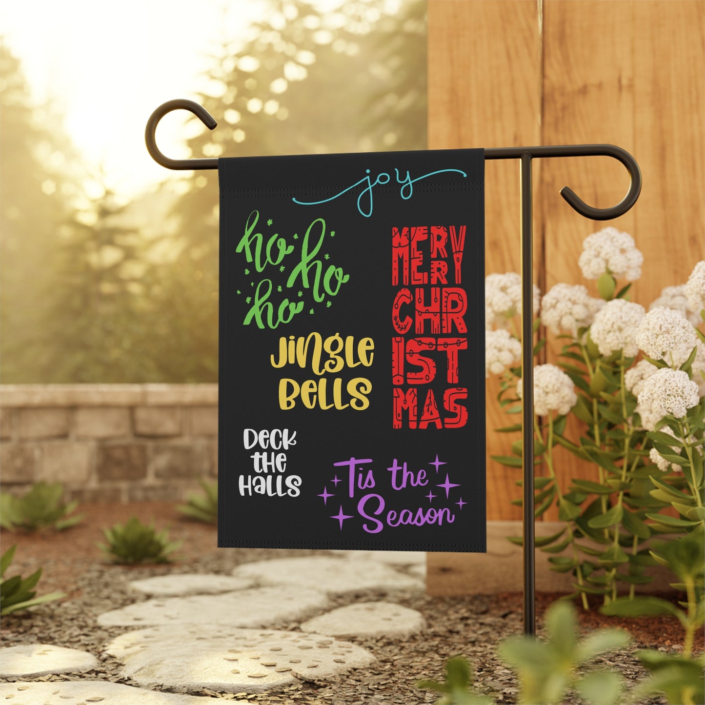 Holiday Words 2-Sided Garden & House Banner