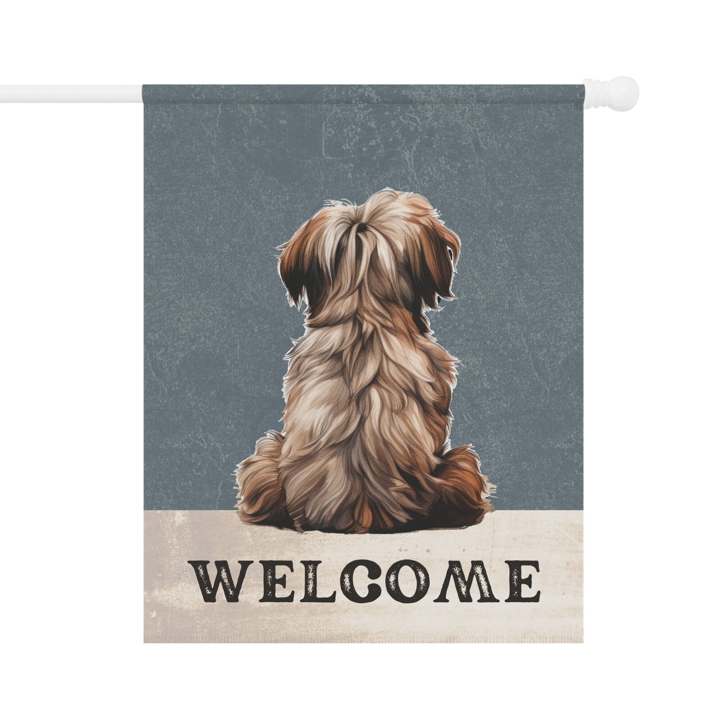 Shih Tzu Welcome 2-Sided Garden & House Flag/Banner