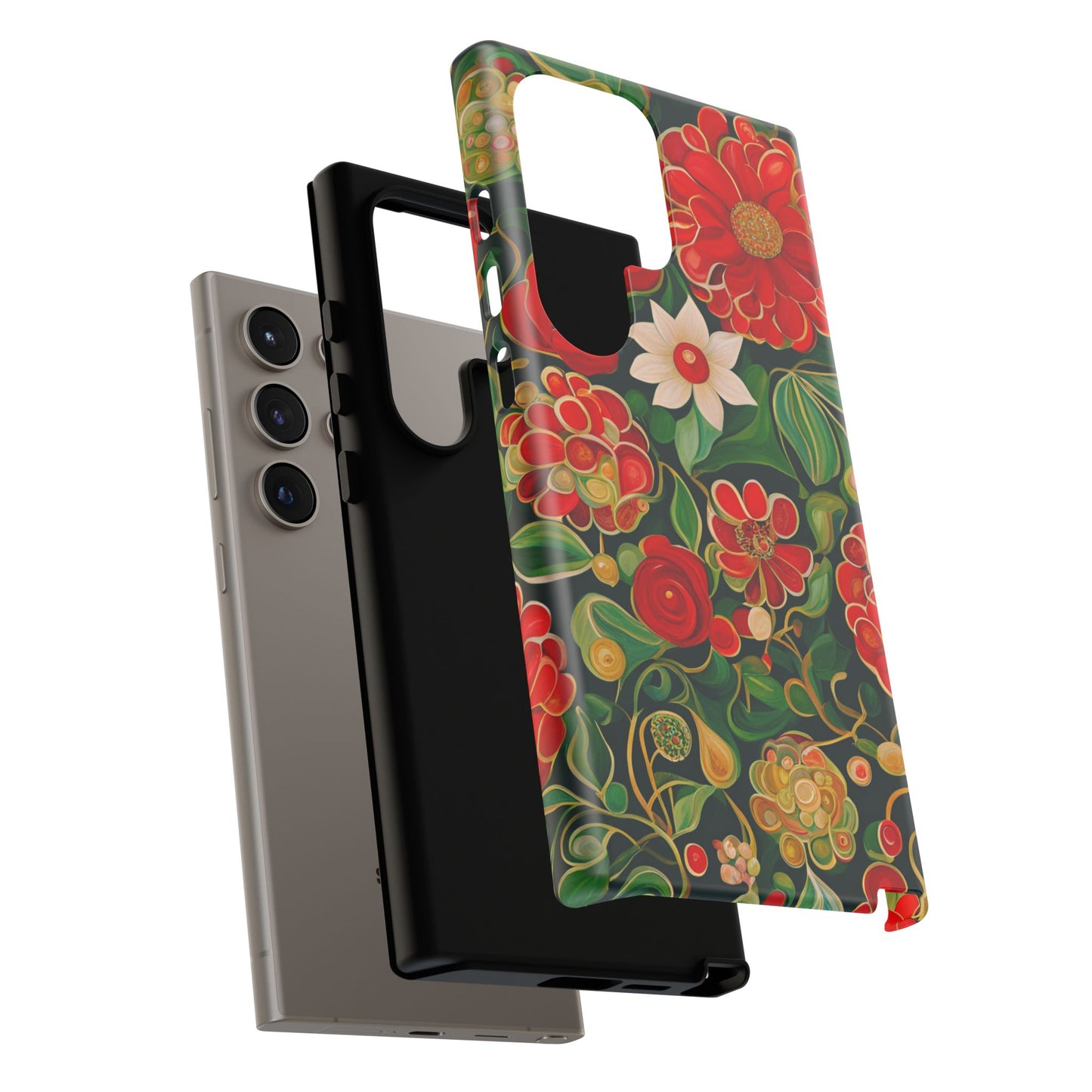 December Flowers iPhone Samsung Galaxy Google Pixel Tough Cases