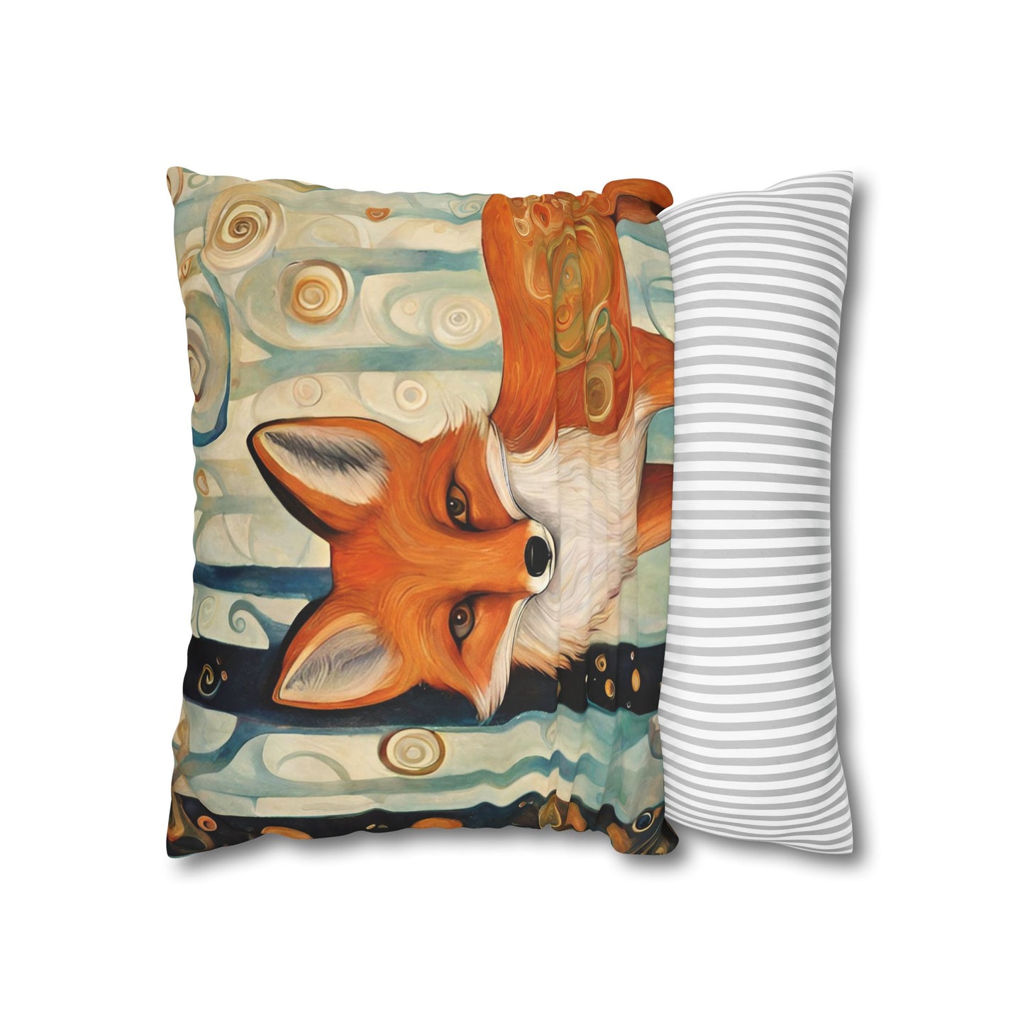 The Fox Square Poly Canvas Pillowcase