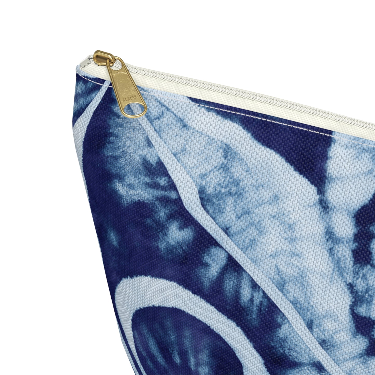 Shibori Indigo Accessory Pouch w T-bottom