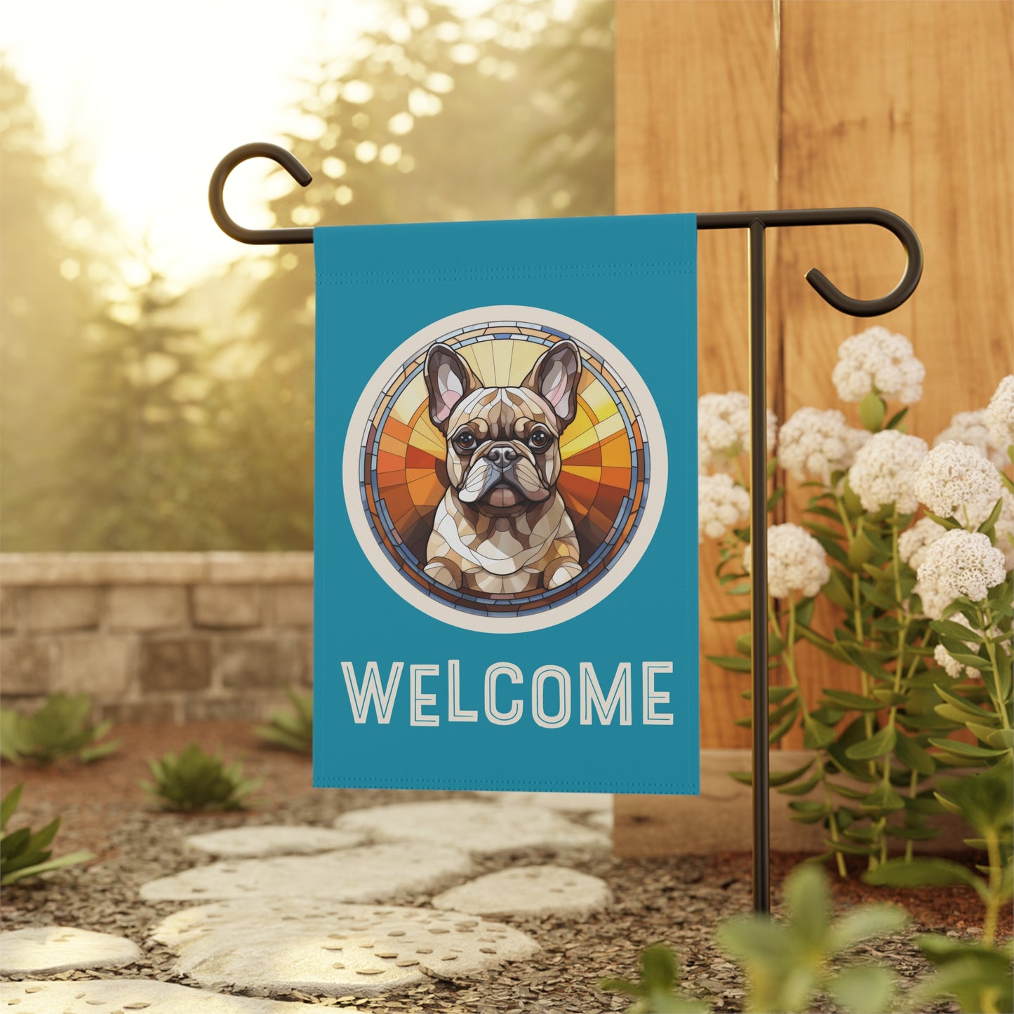 French Bulldog Welcome 2-Sided Garden & House Flag/Banner